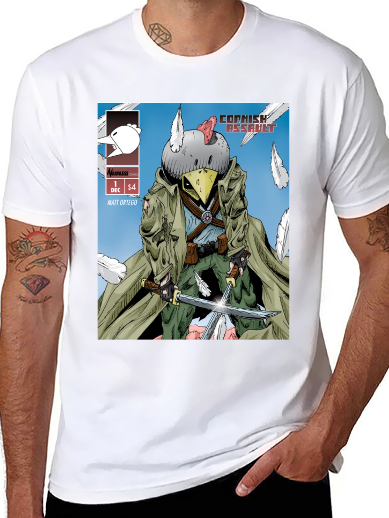Cornish Assault Comic Book Style Graphic T-Shirt