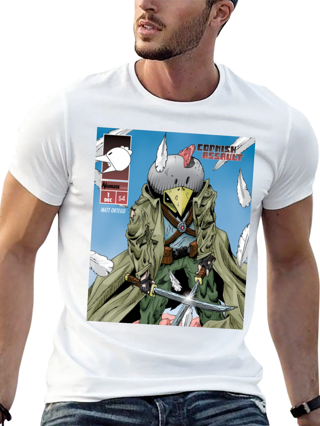Cornish Assault Comic Book Style Graphic T-Shirt
