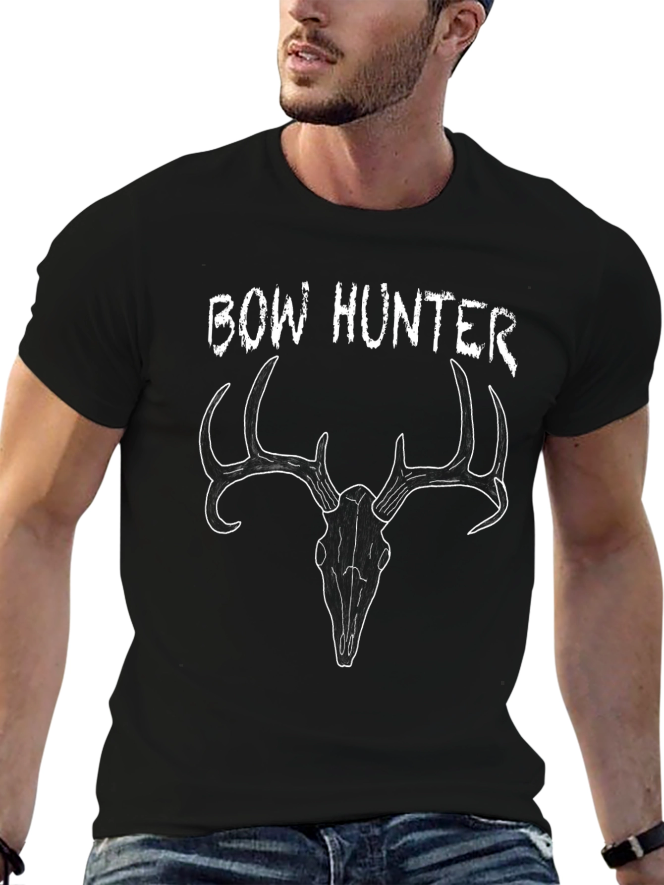Bow Hunter Graphic Tee - Black Casual T-Shirt