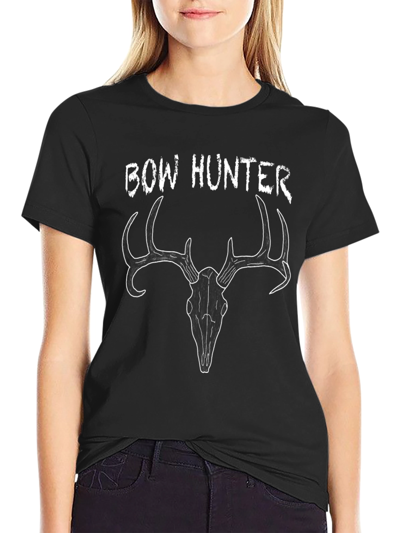Bow Hunter Graphic Tee - Black Casual T-Shirt