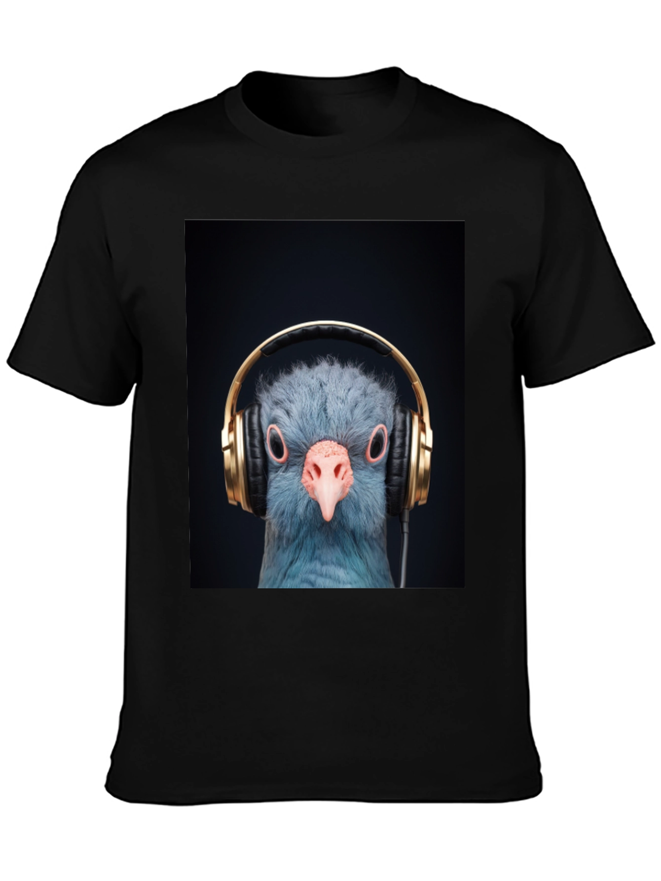 Pigeon DJ Graphic Tee - Cool Bird with Headphones T-Shirt