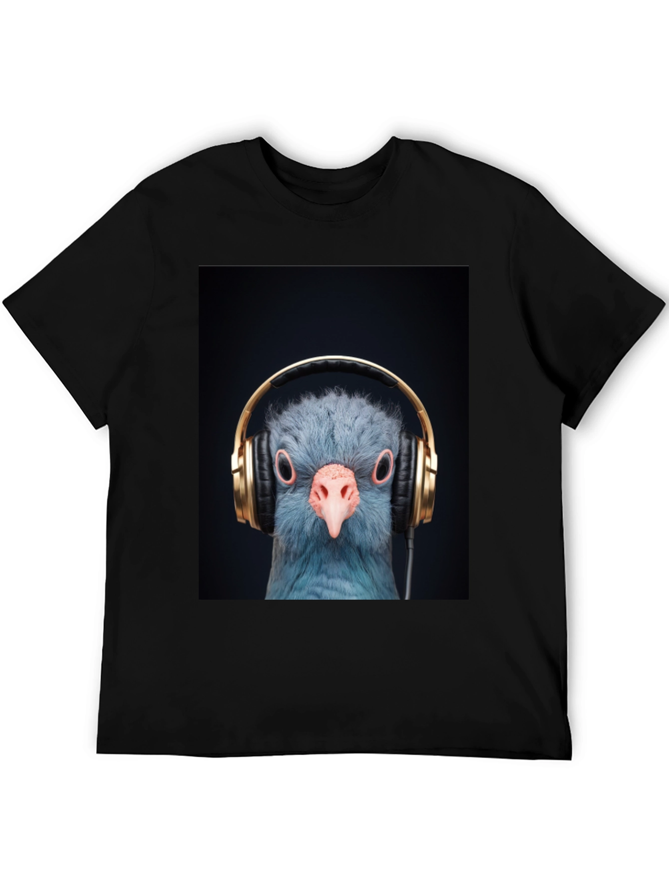 Pigeon DJ Graphic Tee - Cool Bird with Headphones T-Shirt