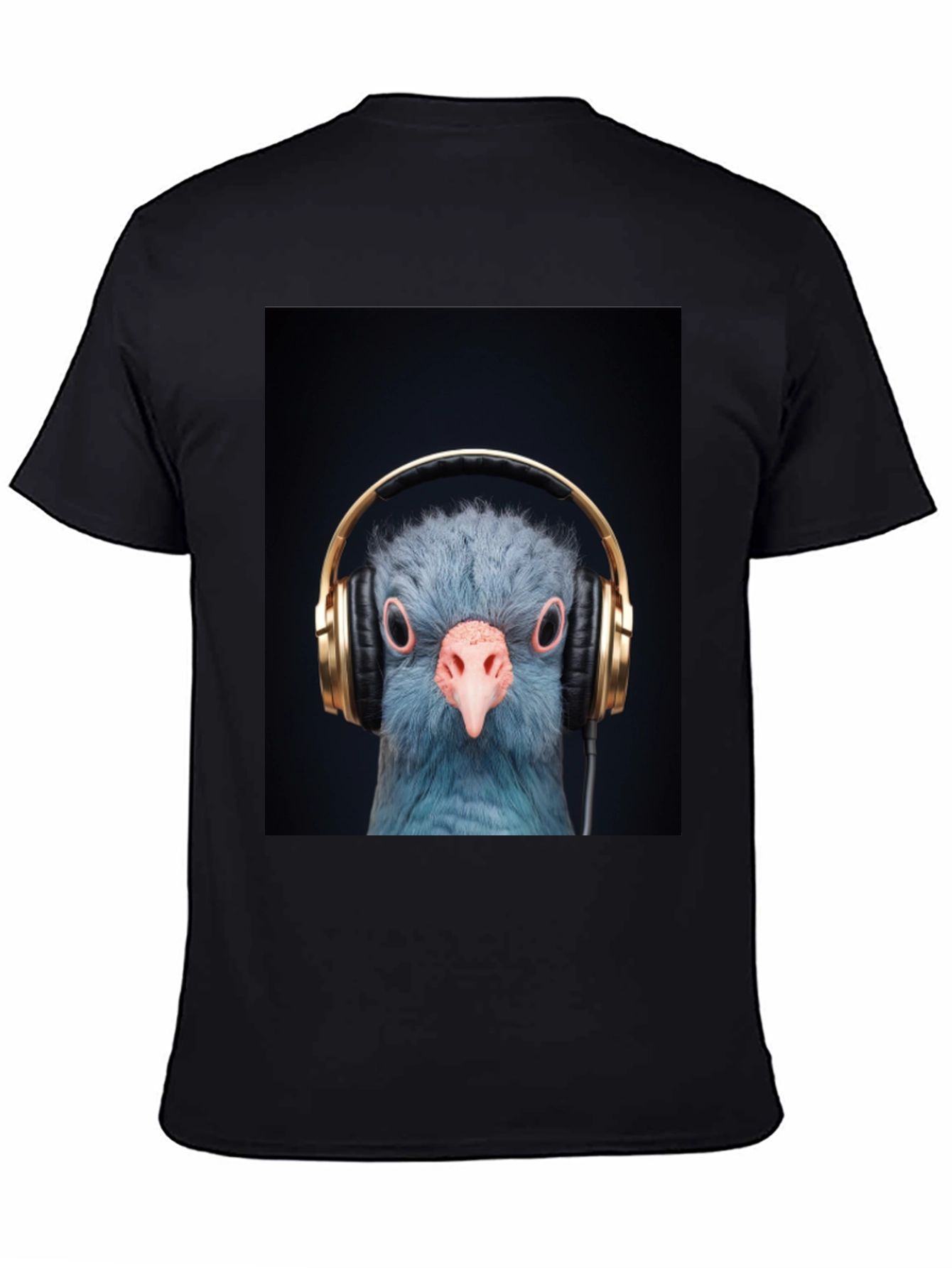 Pigeon DJ Graphic Tee - Cool Bird with Headphones T-Shirt