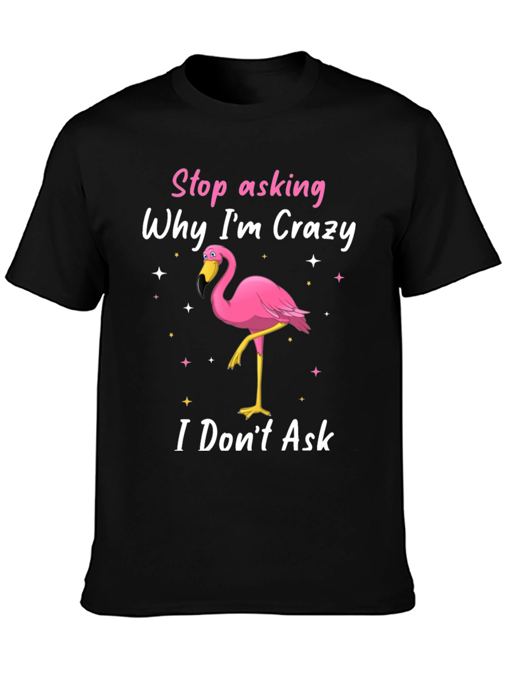 Crazy Flamingo Graphic T-Shirt
