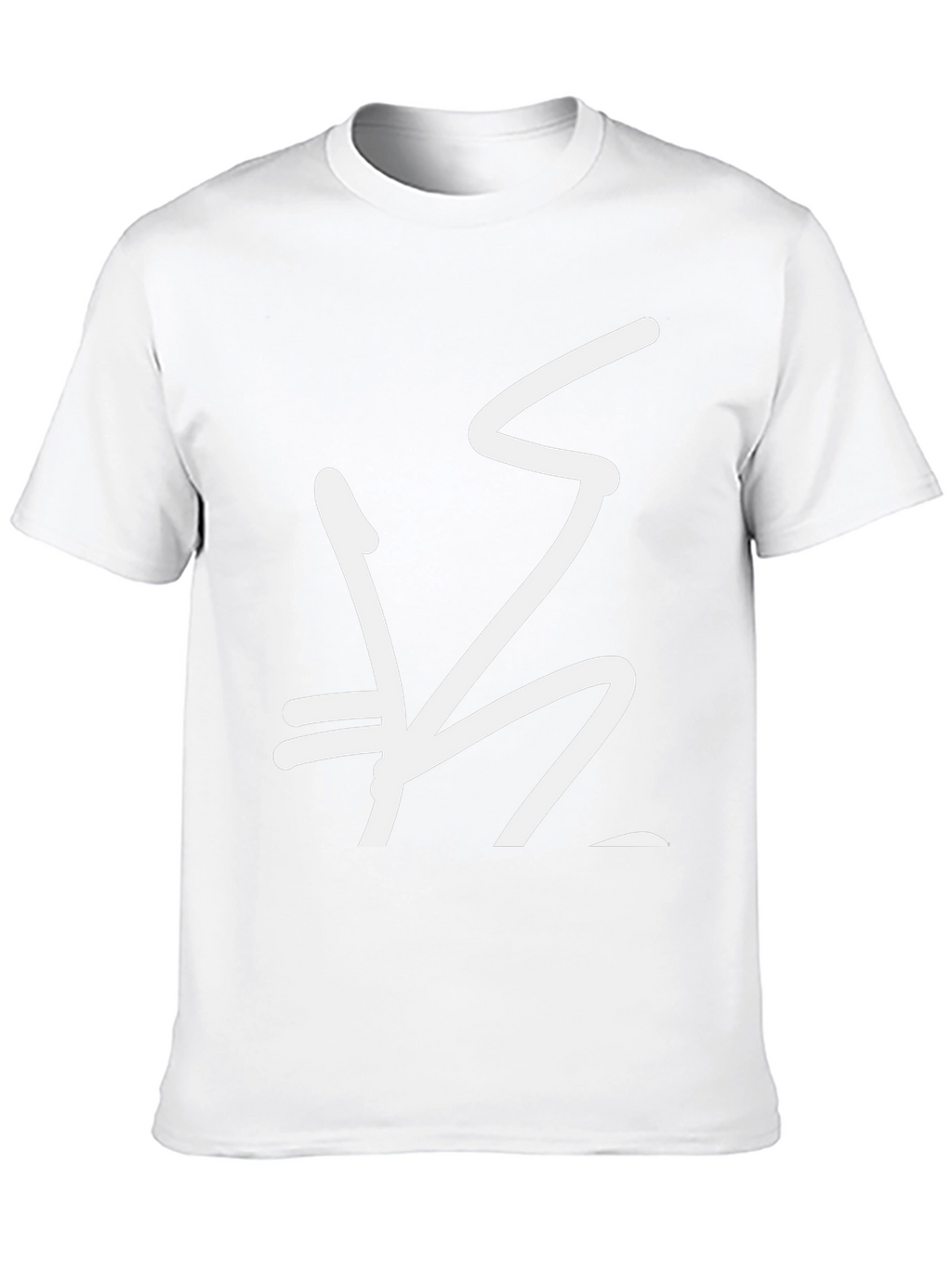 Black Graphic Tee with Abstract White Design