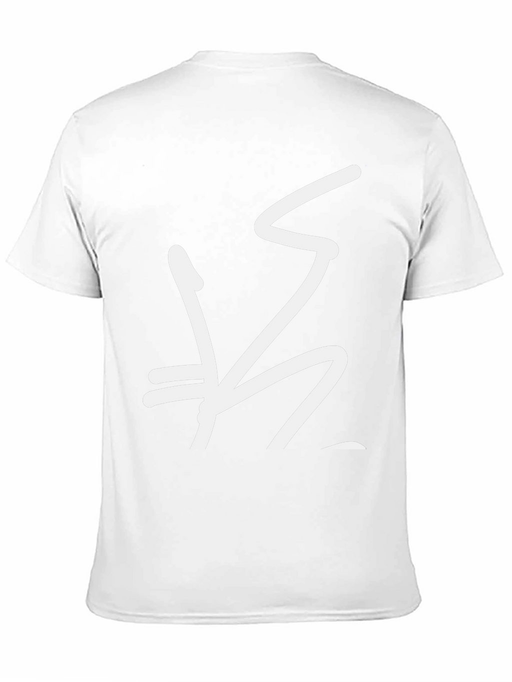 Black Graphic Tee with Abstract White Design
