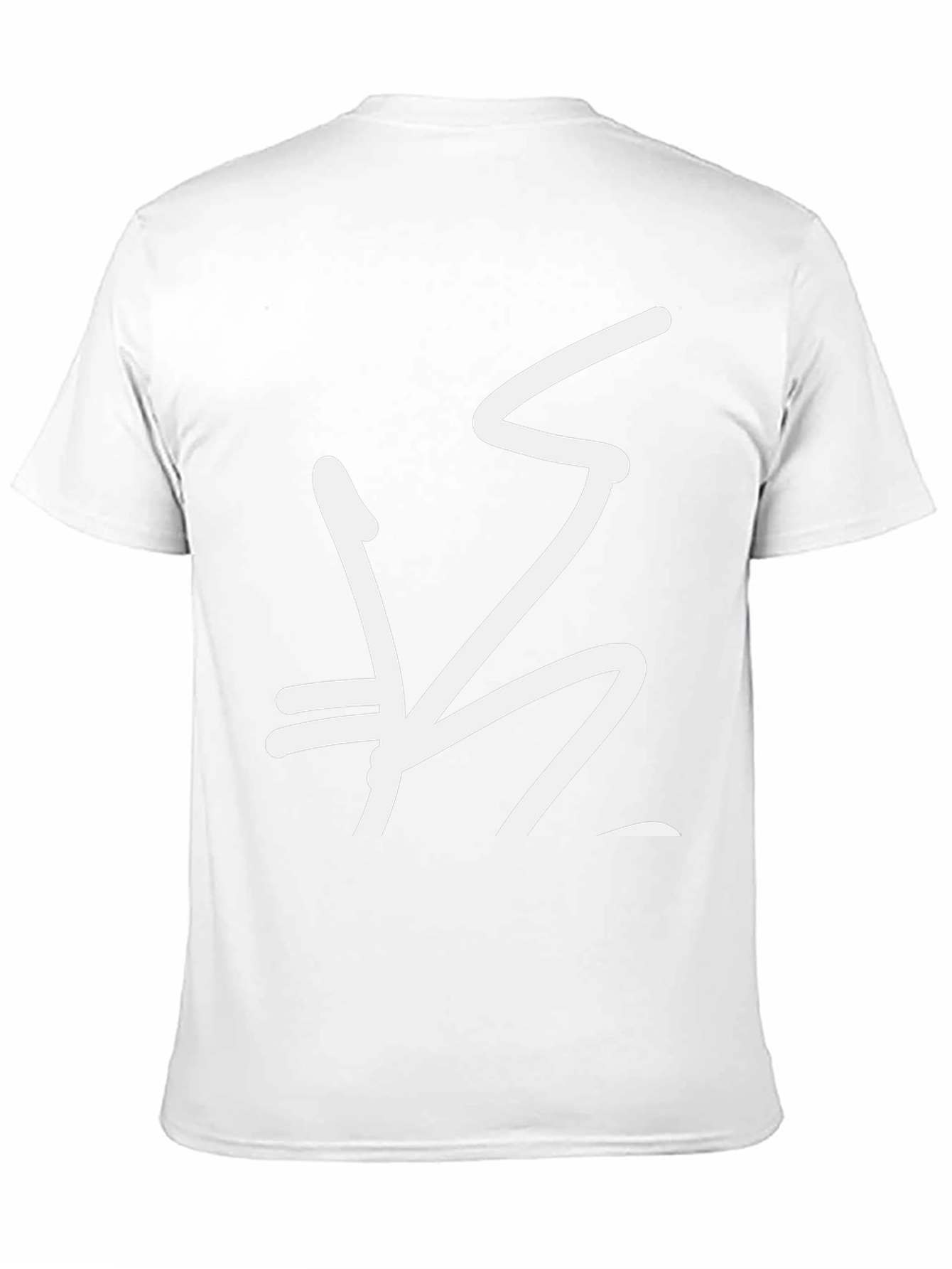 Black Graphic Tee with Abstract White Design