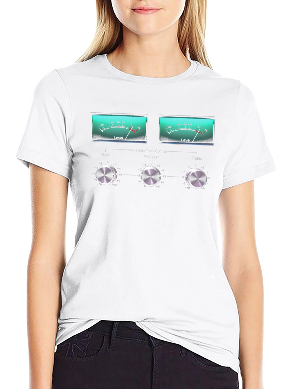 Retro Audio Equalizer Graphic T-Shirt