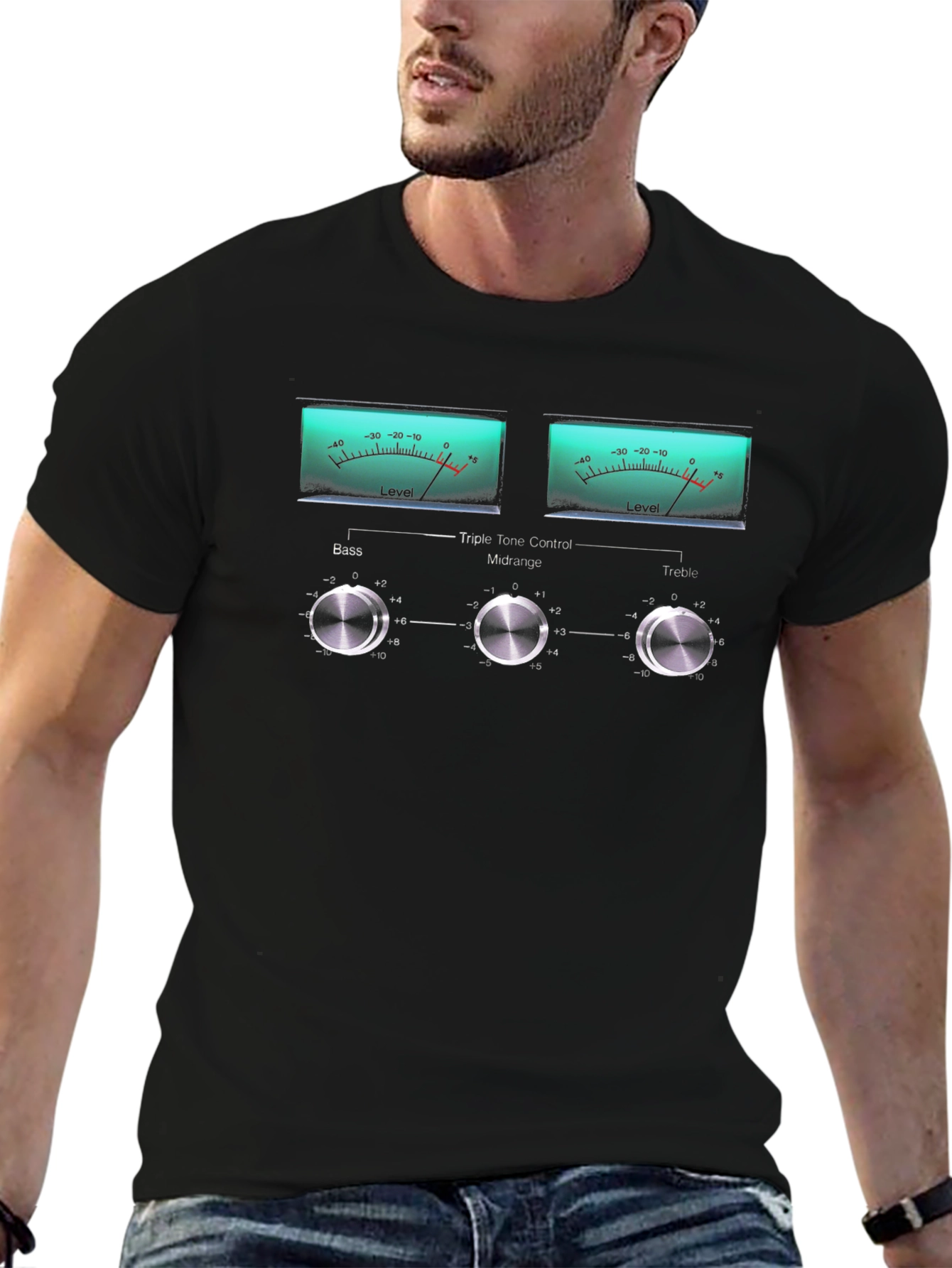 Retro Audio Equalizer Graphic T-Shirt