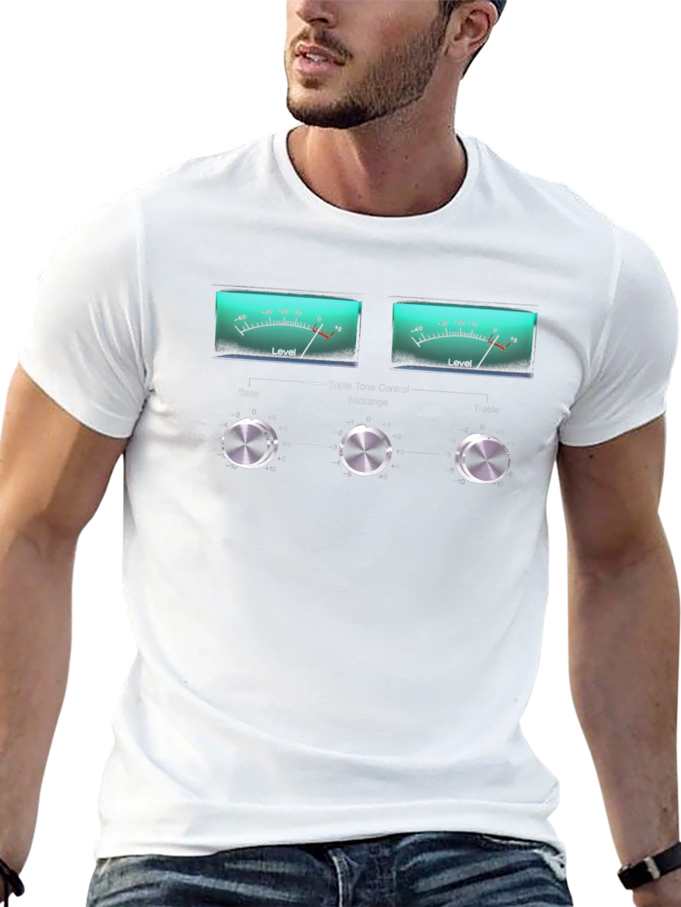 Retro Audio Equalizer Graphic T-Shirt
