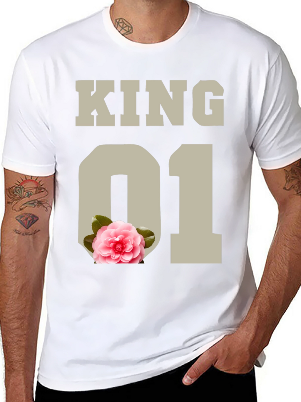 King 01 Floral Graphic Tee
