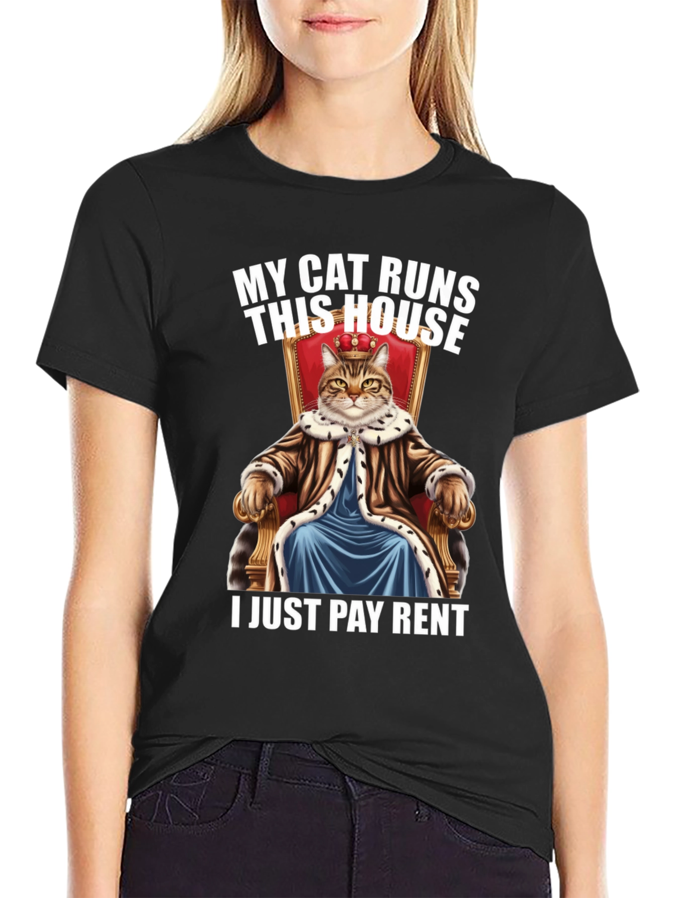 My Cat Runs This House Graphic Tee