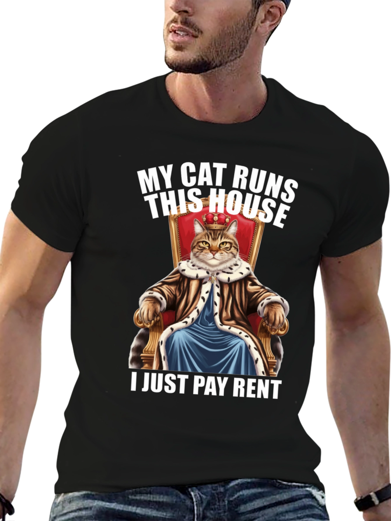 My Cat Runs This House Graphic Tee