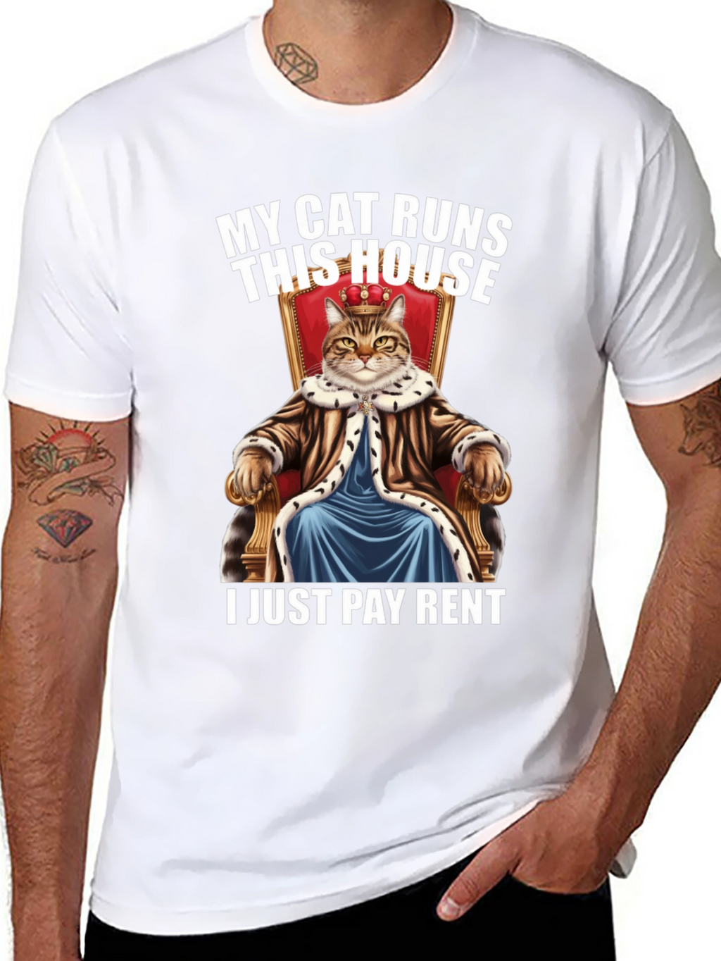 My Cat Runs This House Graphic Tee