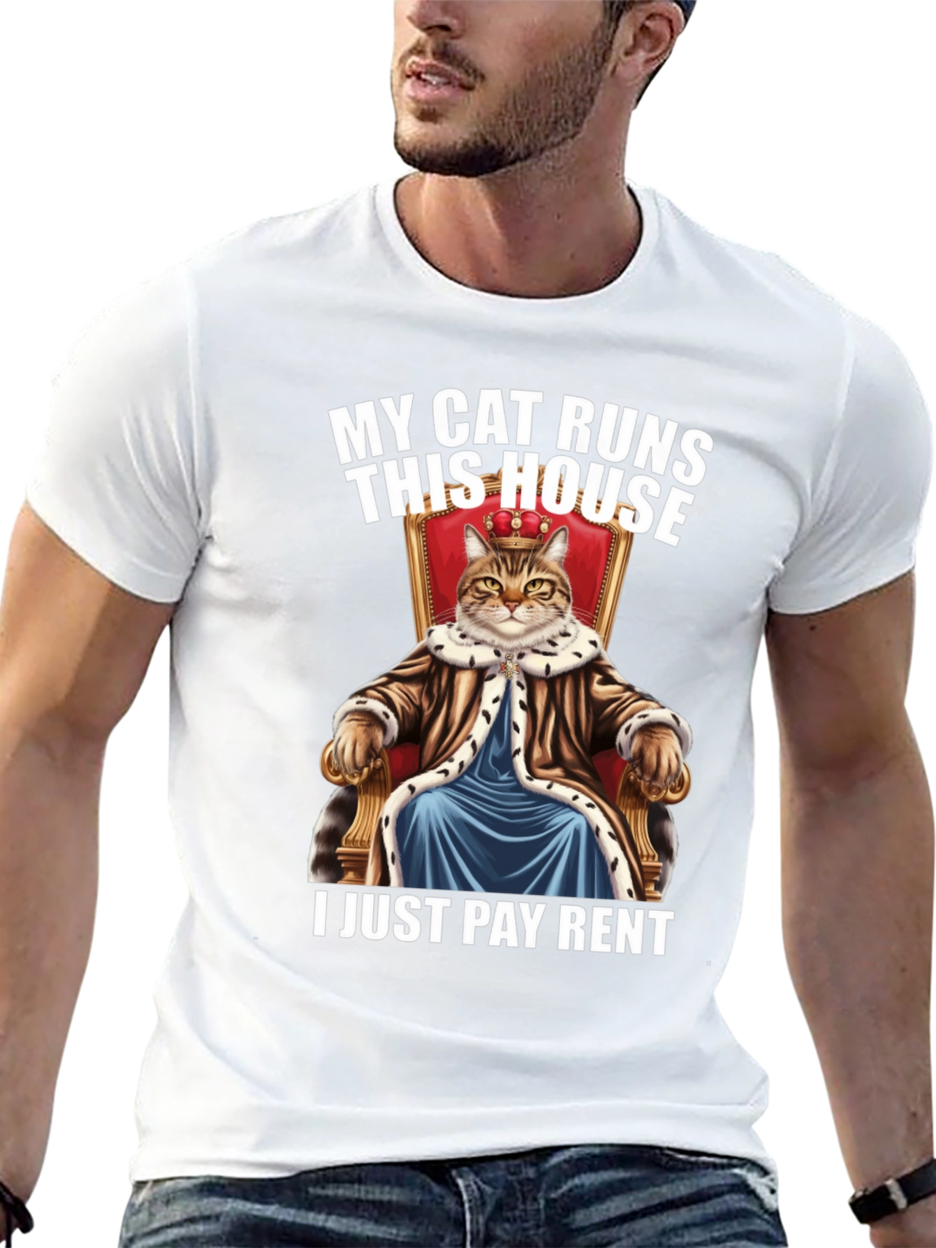 My Cat Runs This House Graphic Tee