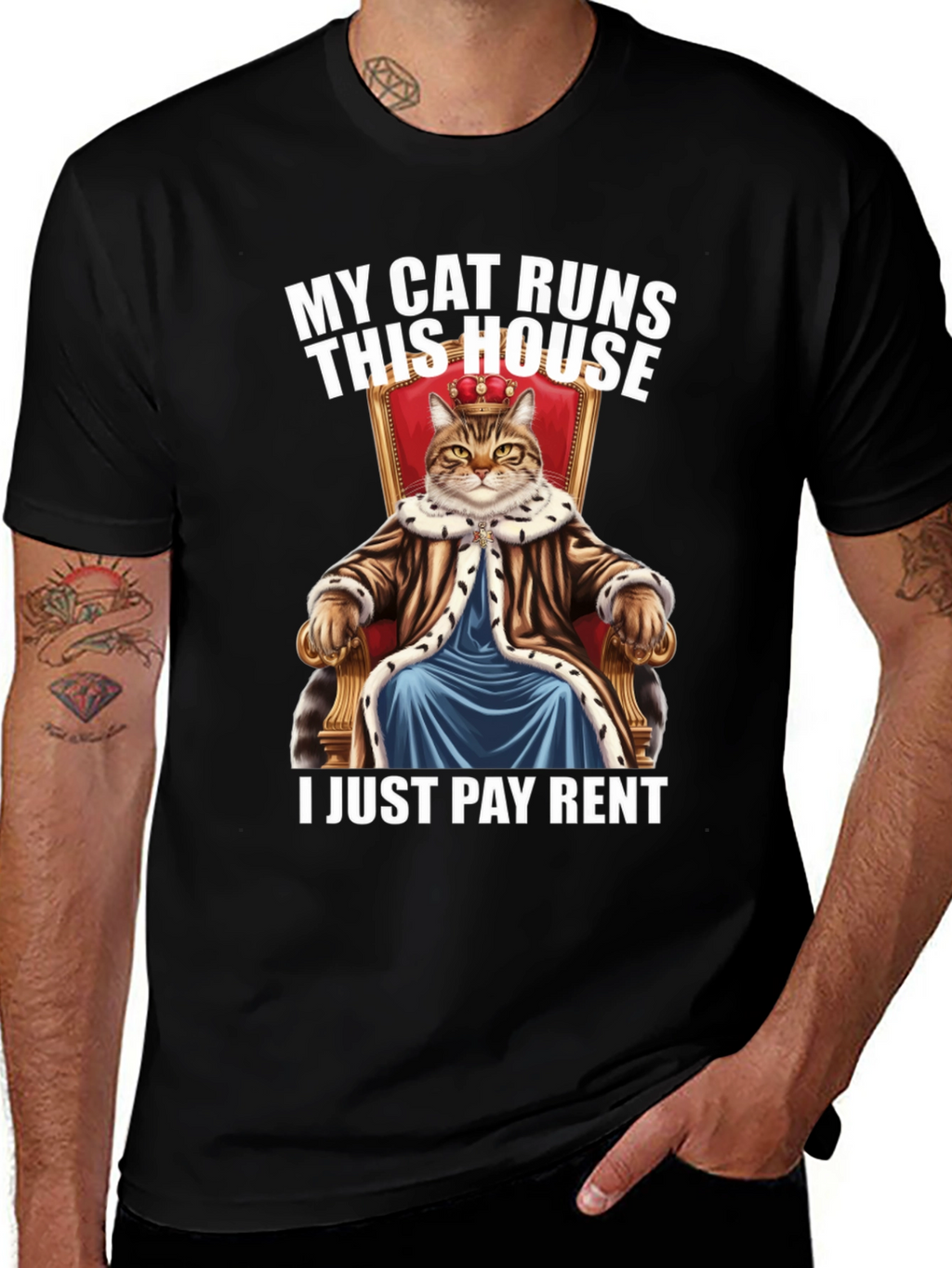 My Cat Runs This House Graphic Tee