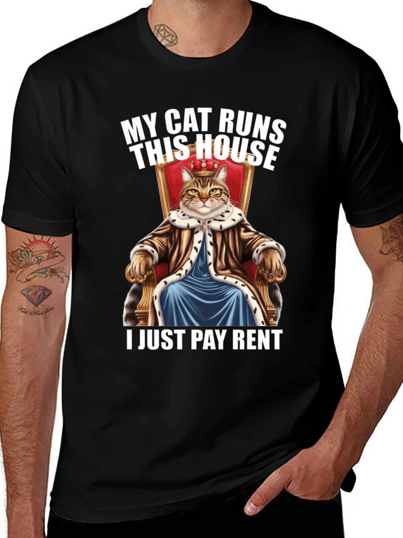 My Cat Runs This House Graphic Tee