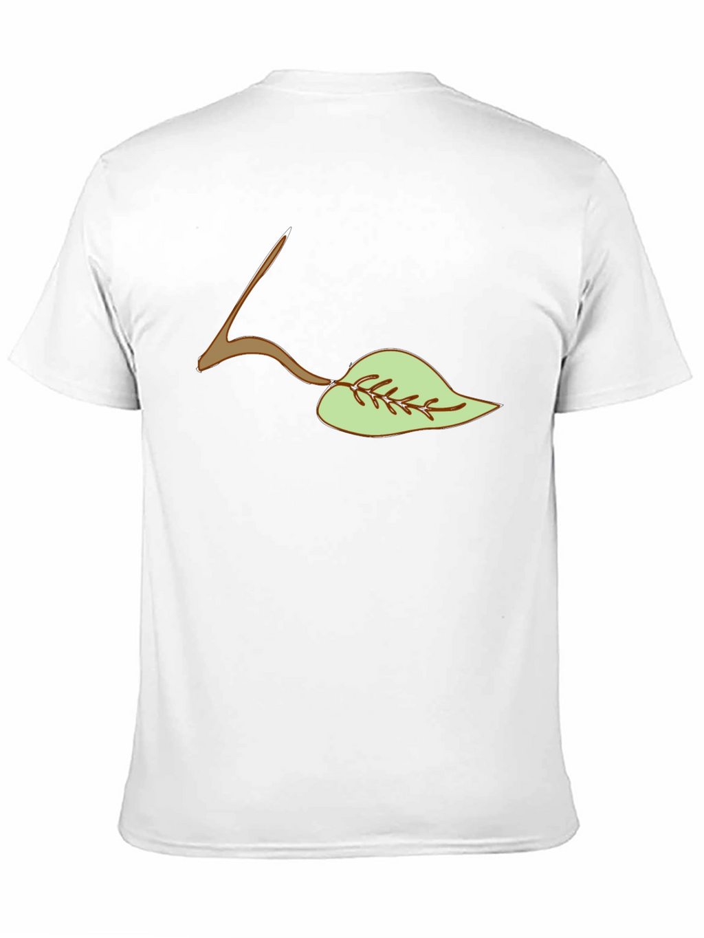 Leaf Graphic Tee - Casual Black T-Shirt