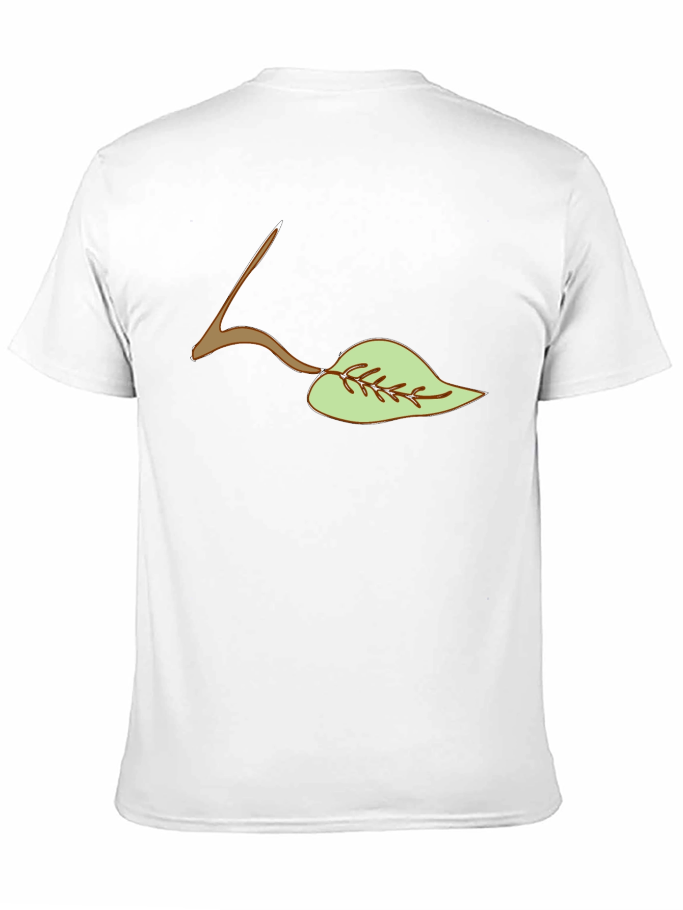 Leaf Graphic Tee - Casual Black T-Shirt