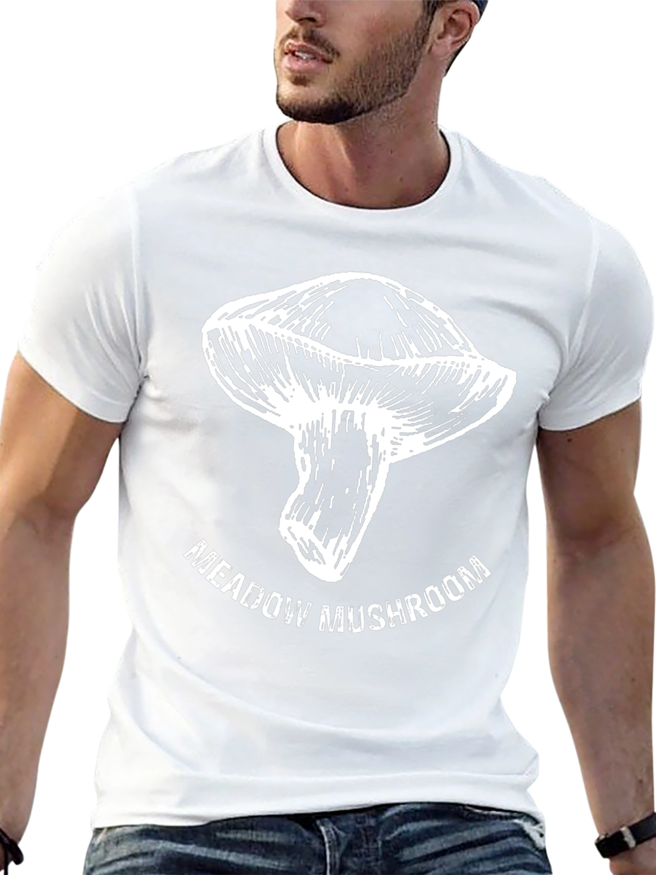 Meadow Mushroom Graphic Tee - Unisex Black T-Shirt