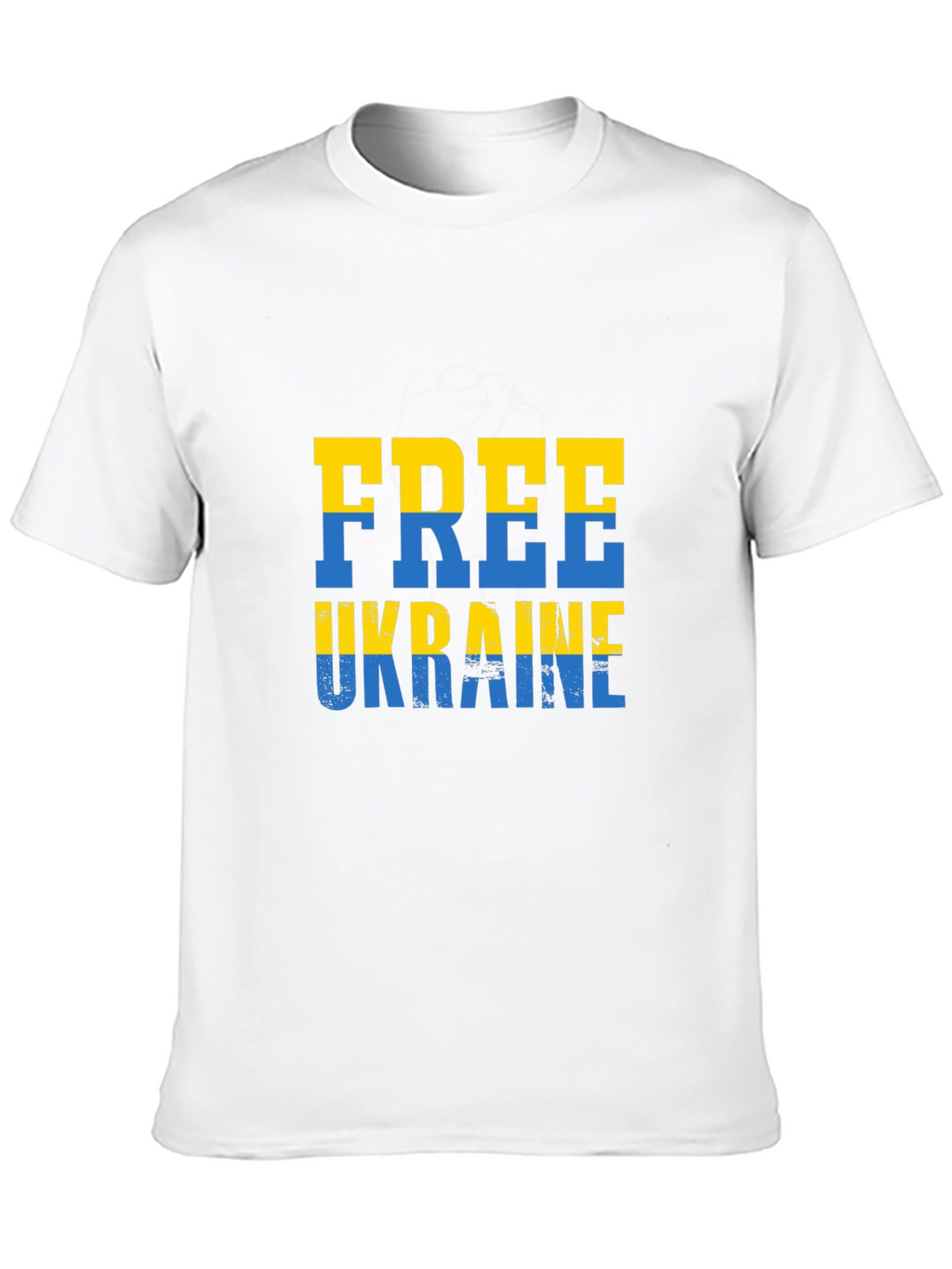 Free Ukraine Tee - Black Cotton Support T-Shirt