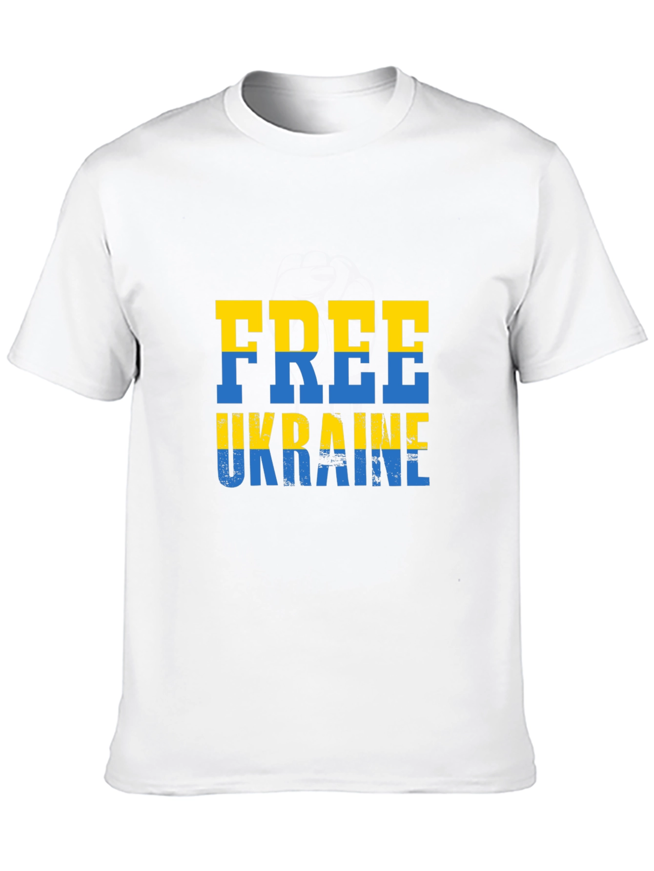 Free Ukraine Tee - Black Cotton Support T-Shirt