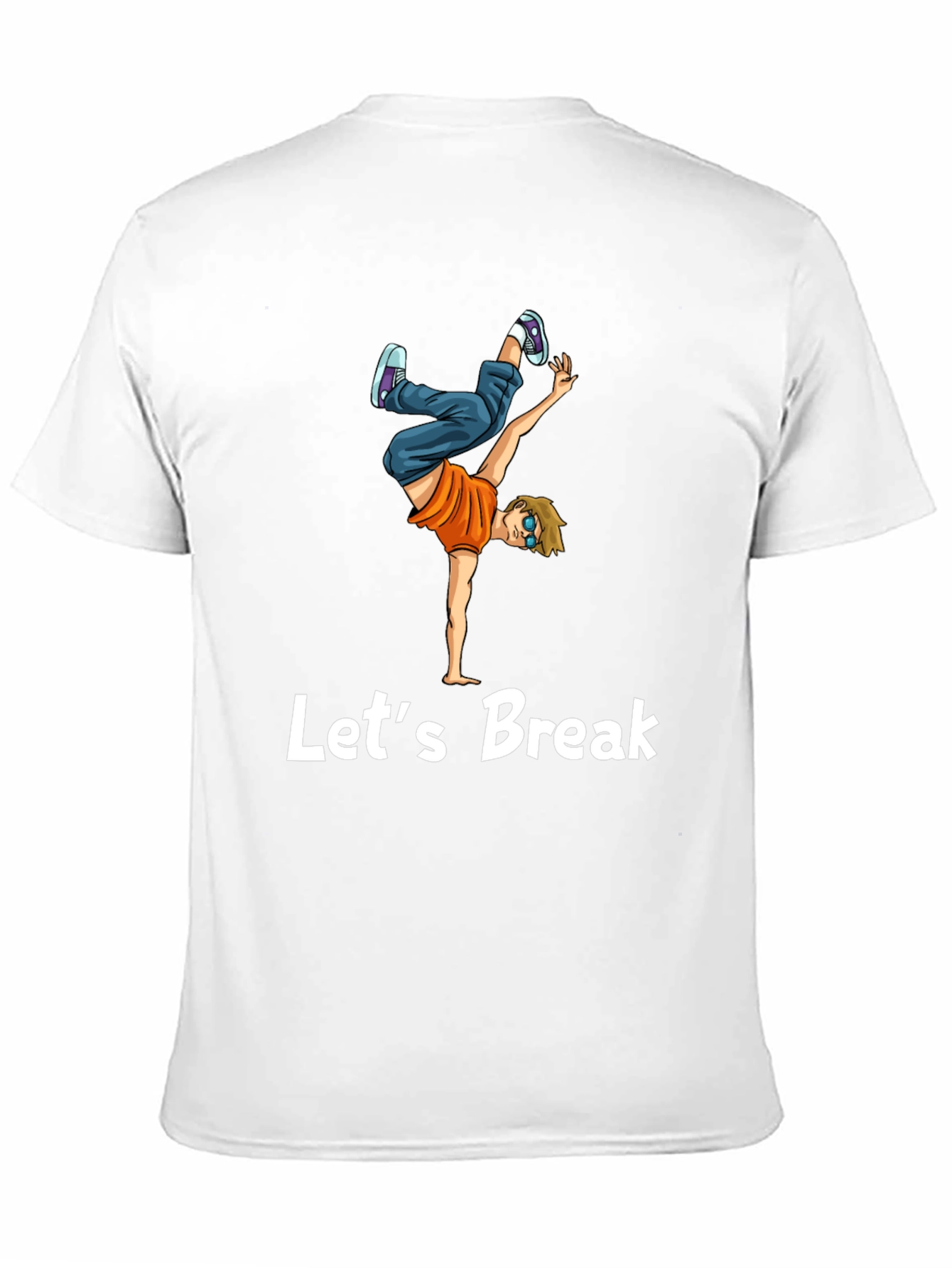 Lets Break Dance T-Shirt Black Tee