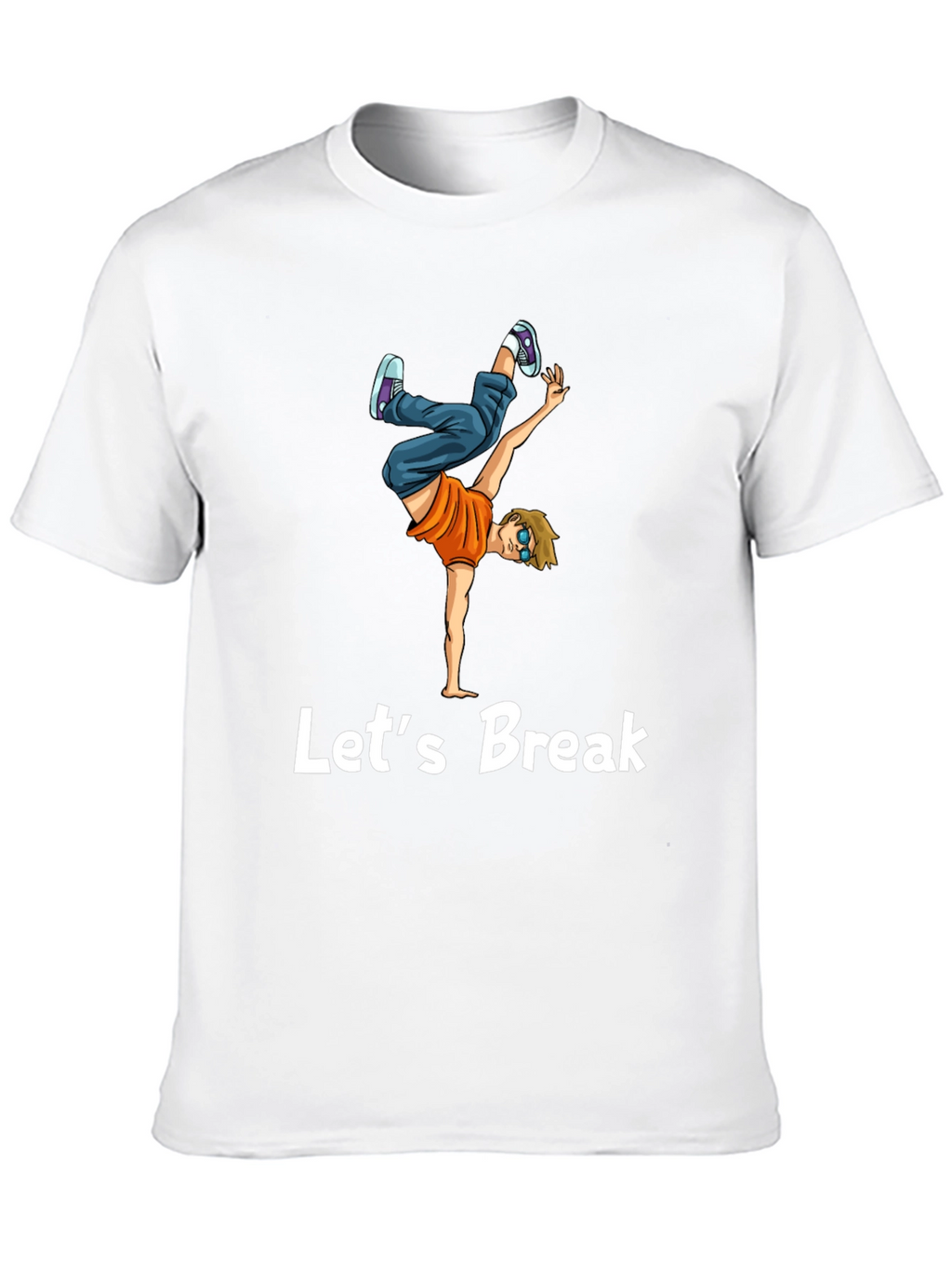 Lets Break Dance T-Shirt Black Tee