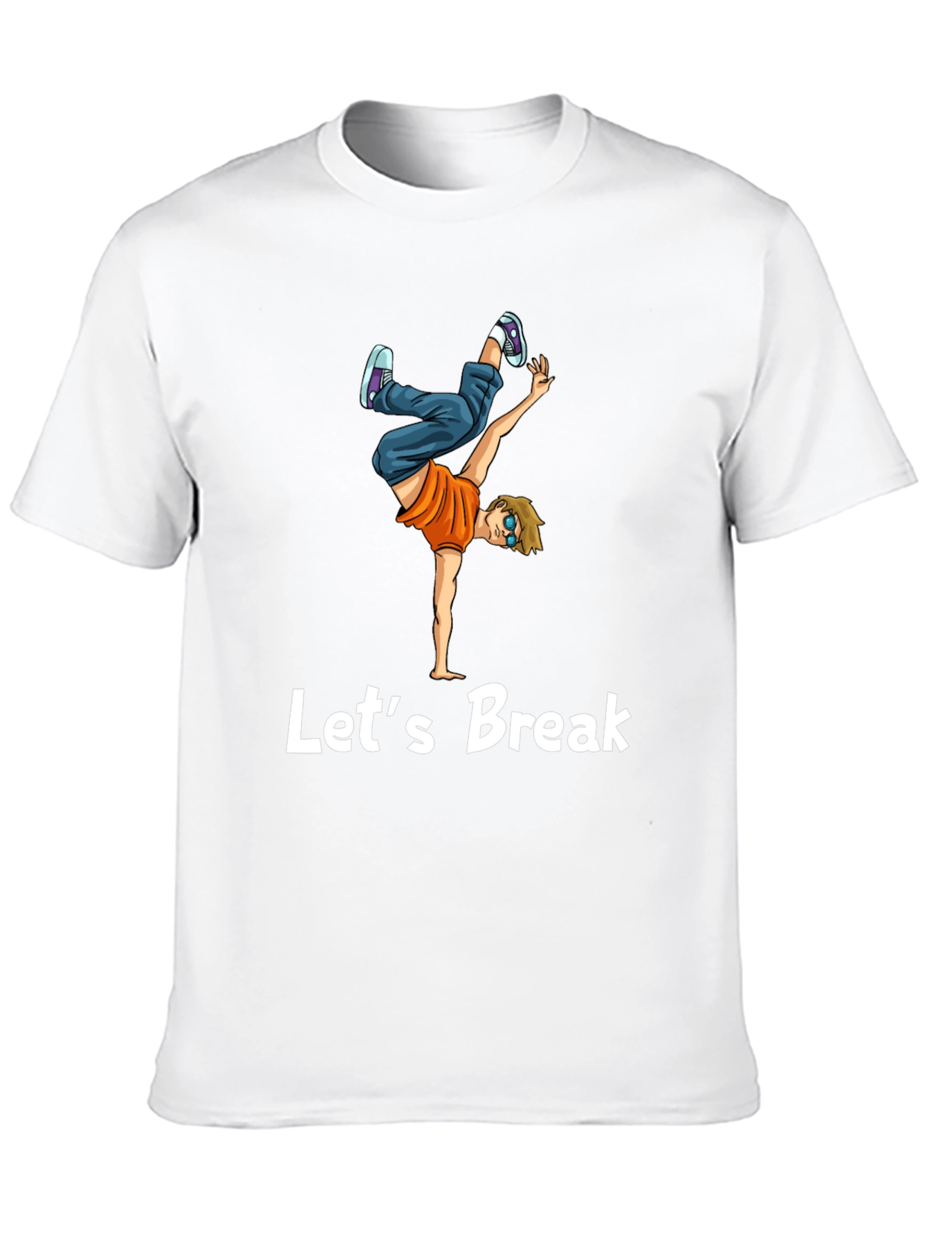 Lets Break Dance T-Shirt Black Tee