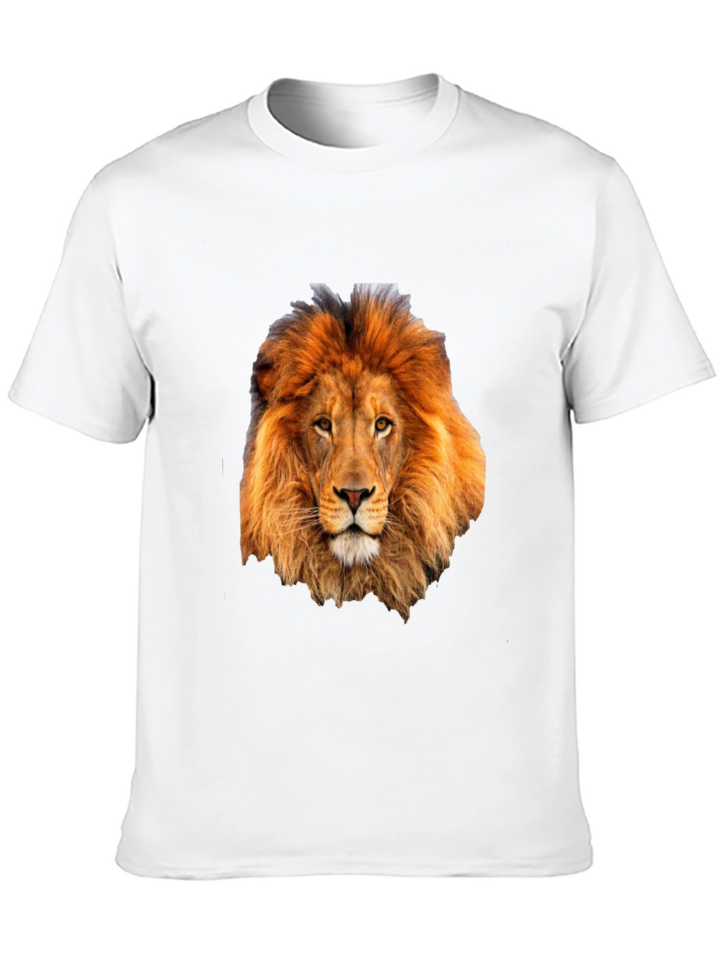 Lion Head Graphic Print Black T-Shirt