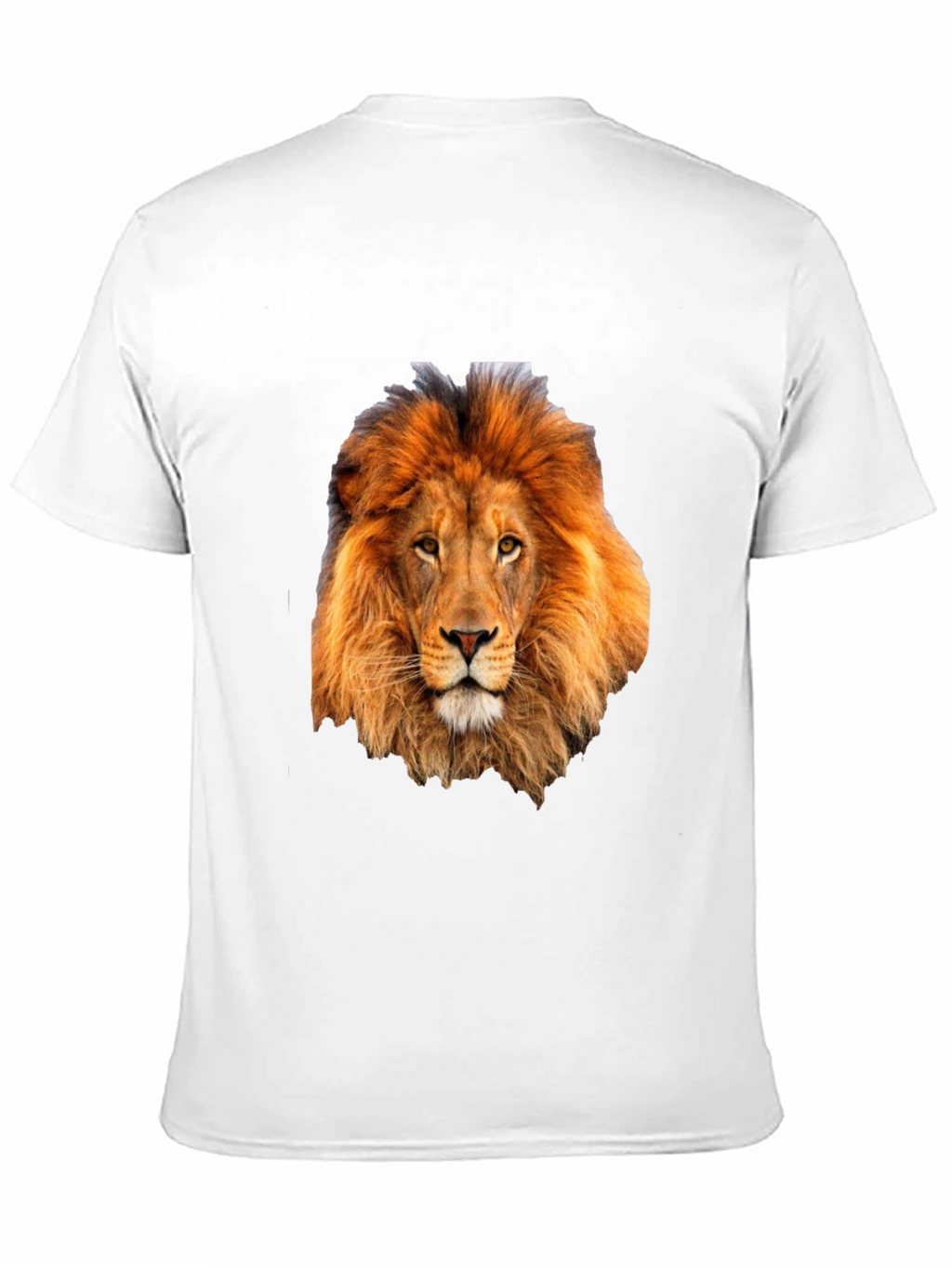 Lion Head Graphic Print Black T-Shirt