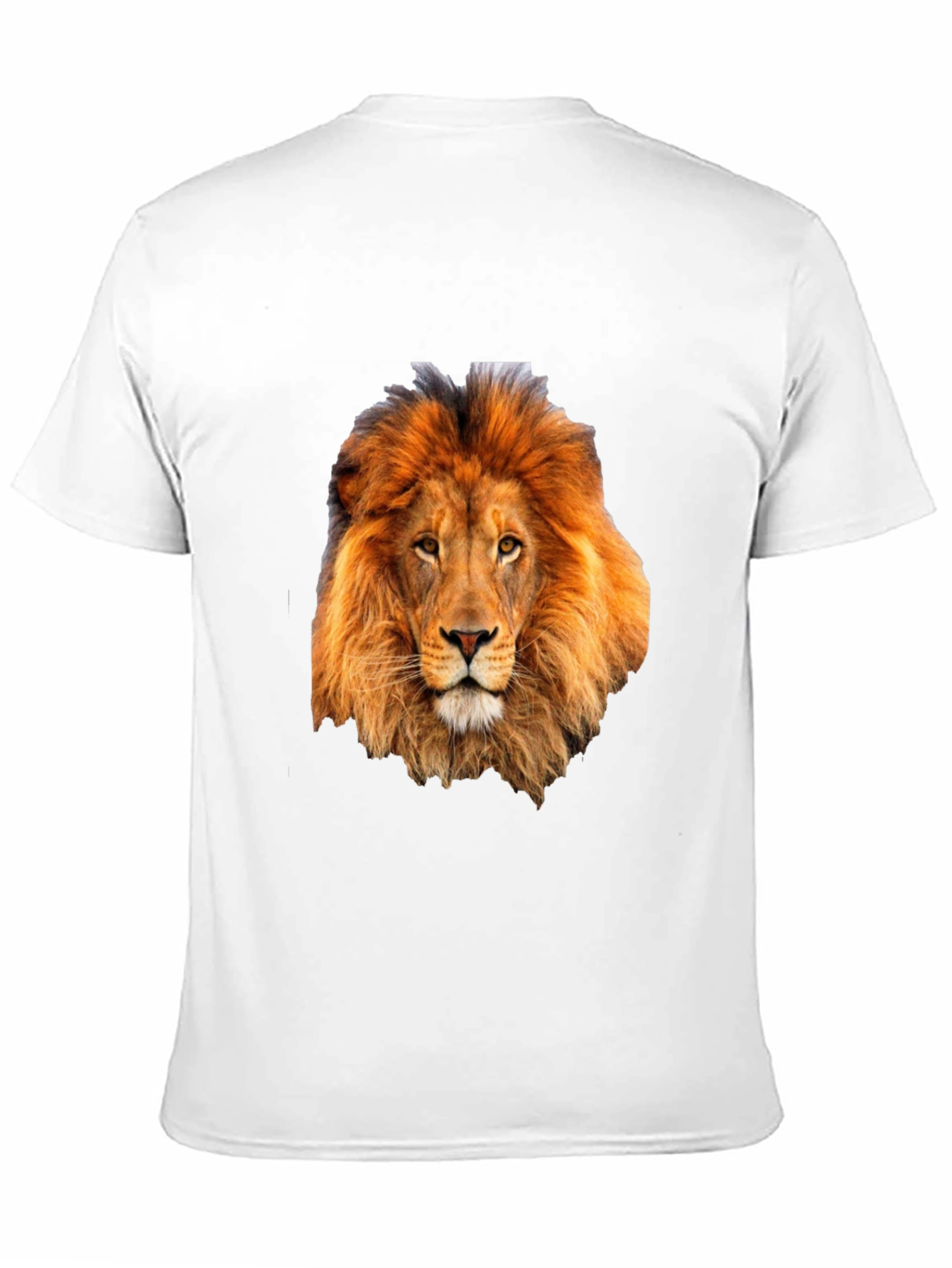 Lion Head Graphic Print Black T-Shirt