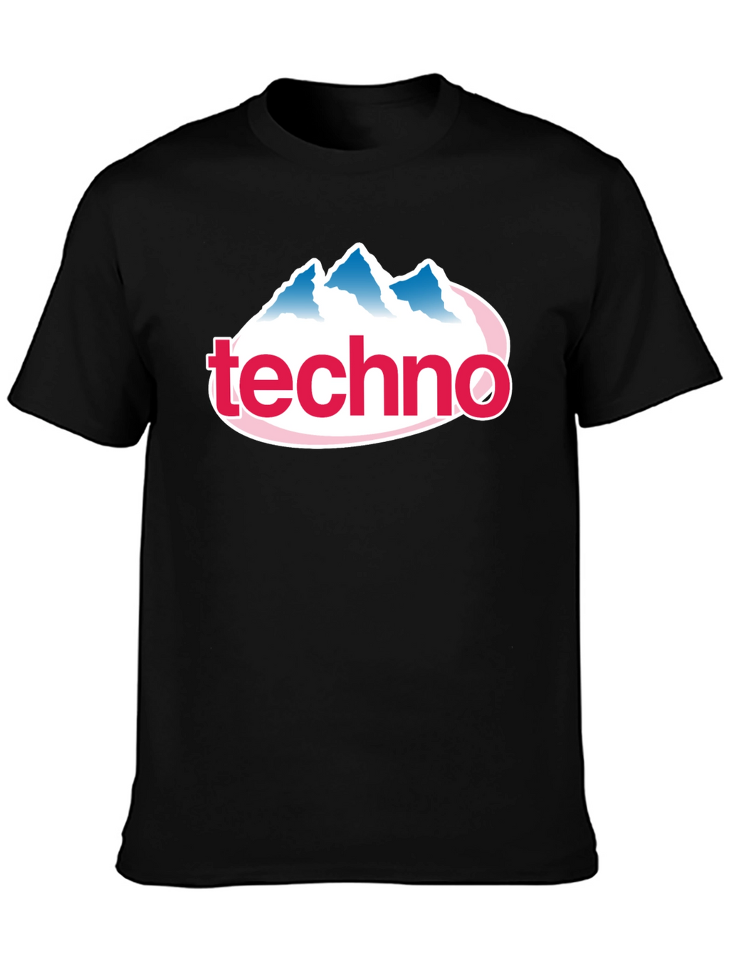 Techno Mountain Graphic Tee - Black