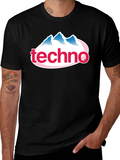 Techno Mountain Graphic Tee - Black