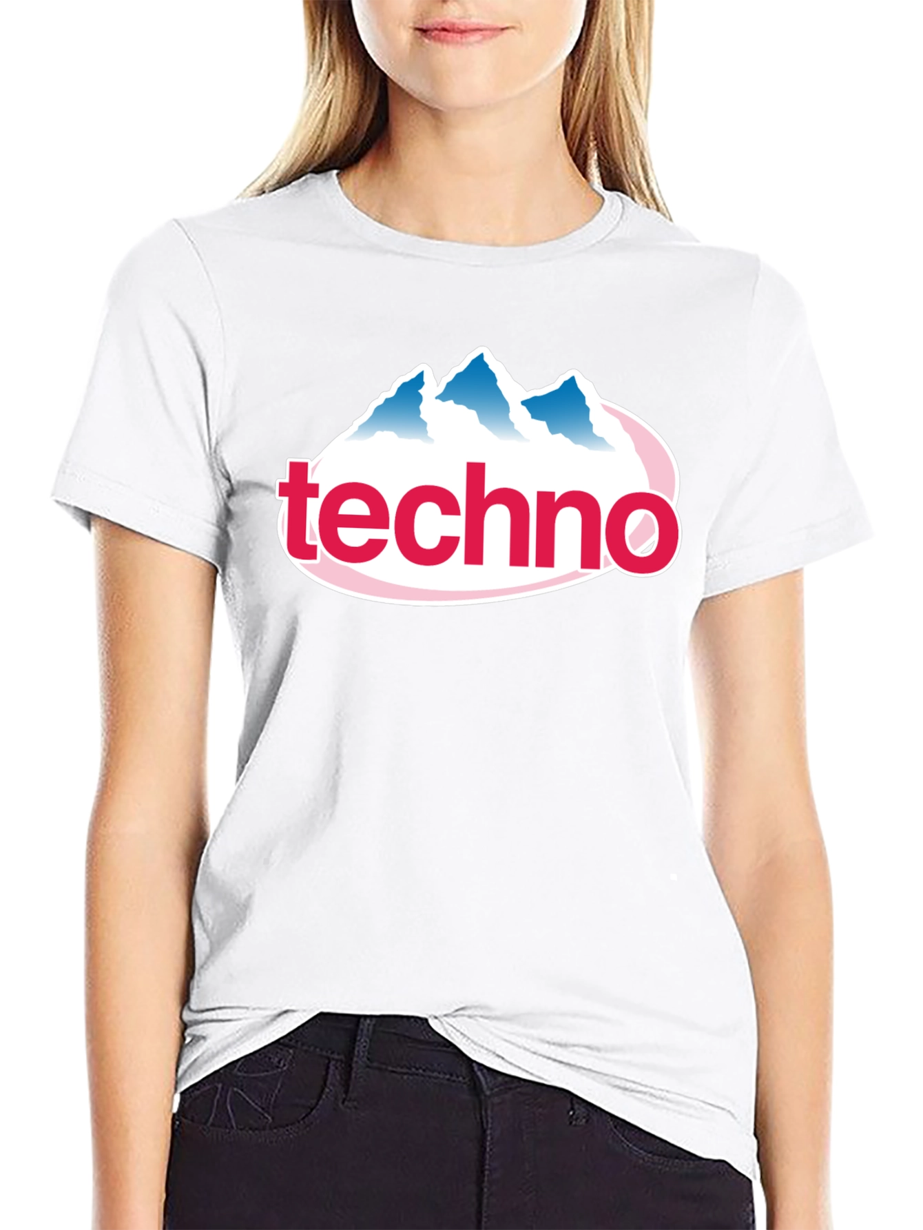 Techno Mountain Graphic Tee - Black