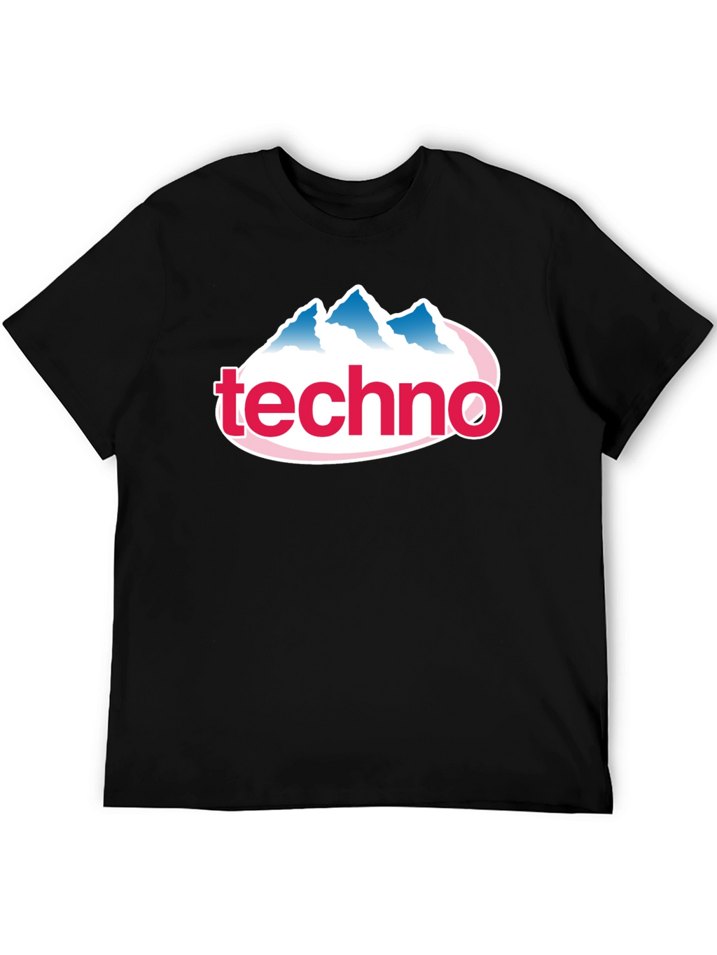 Techno Mountain Graphic Tee - Black