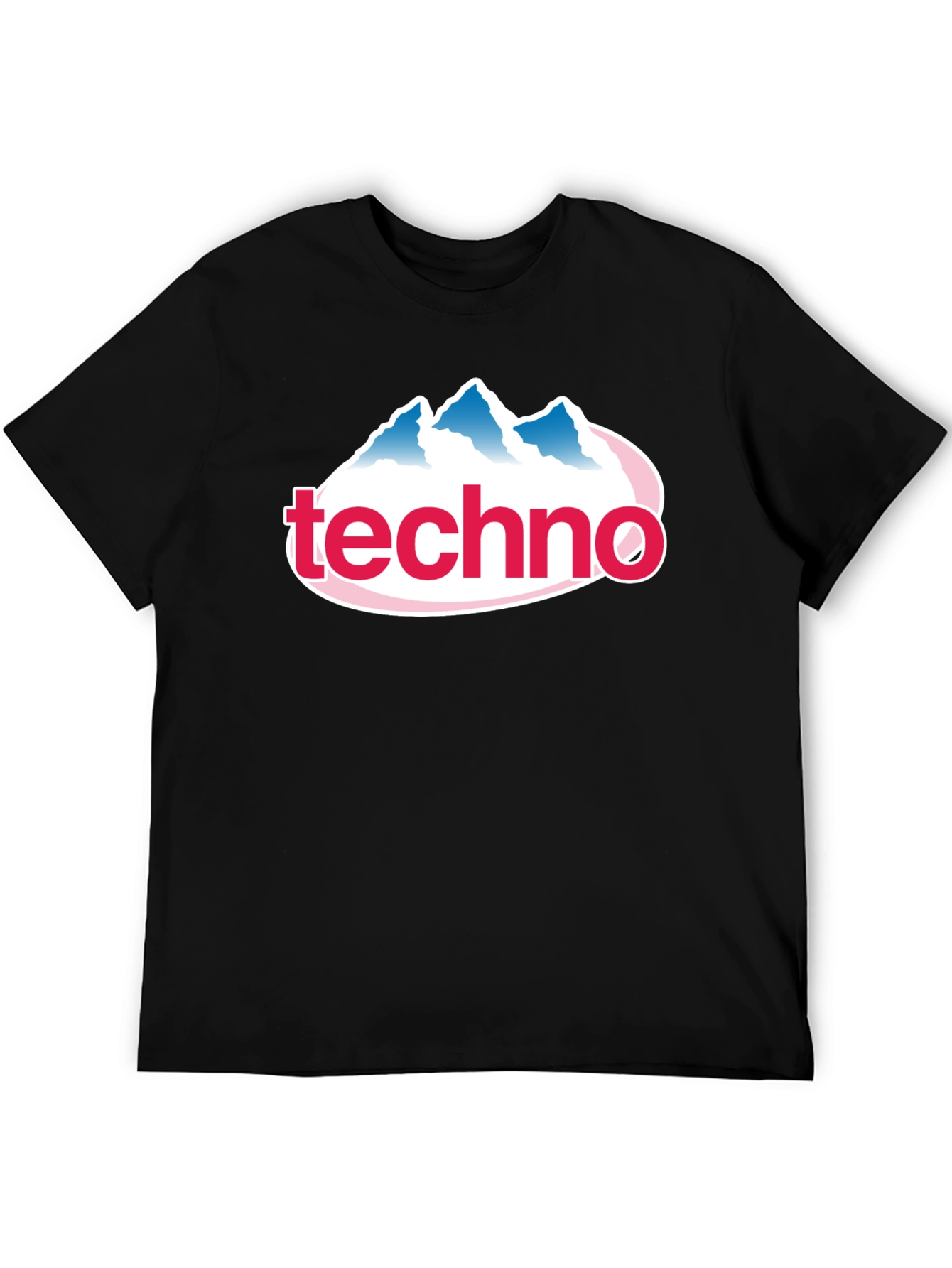 Techno Mountain Graphic Tee - Black