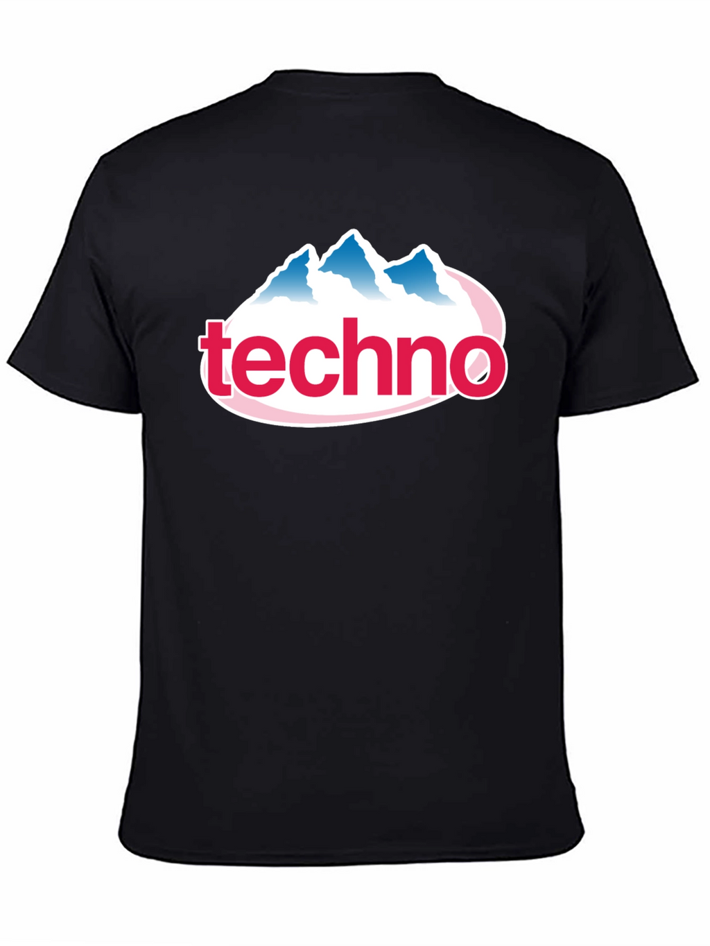 Techno Mountain Graphic Tee - Black