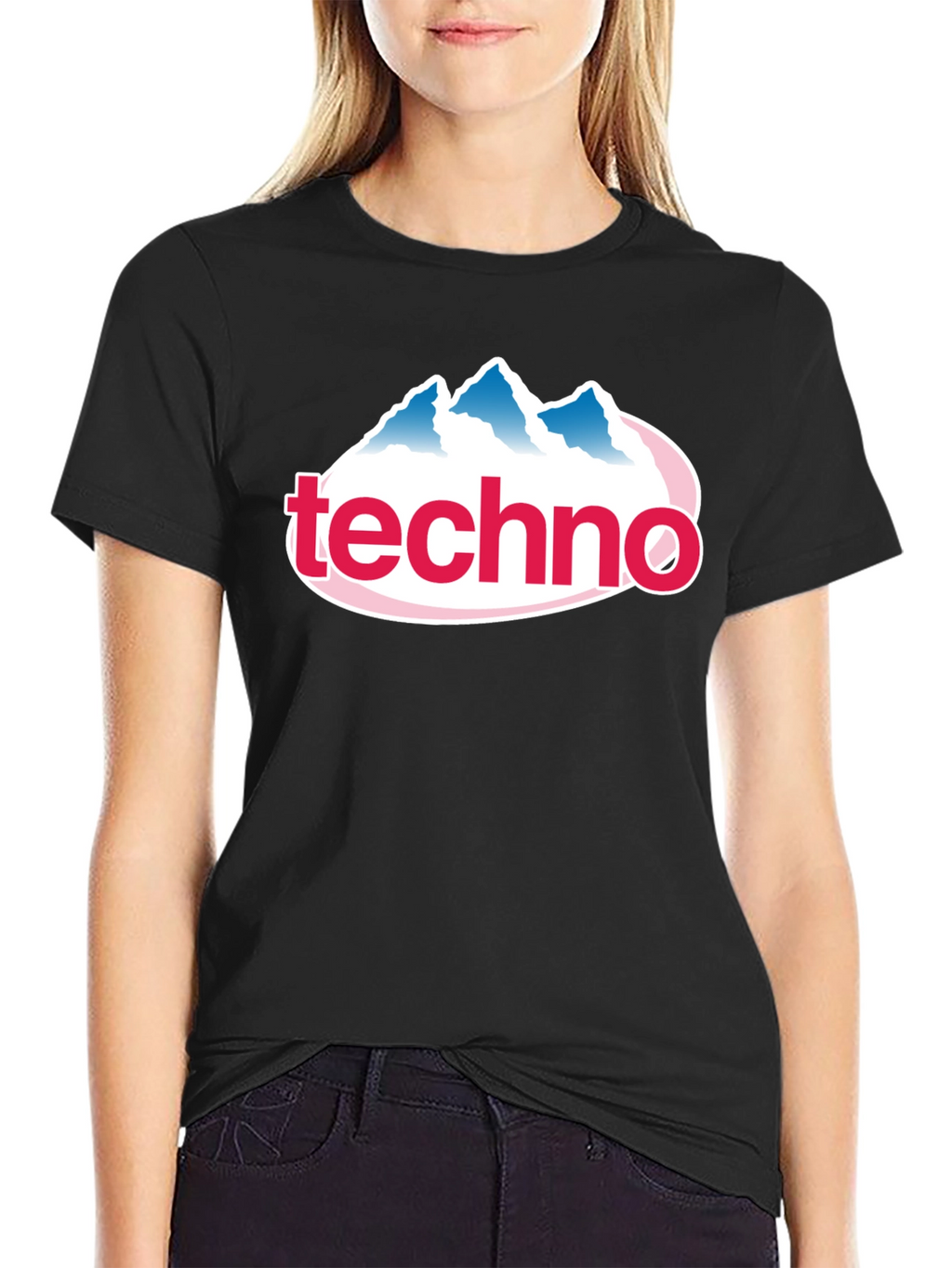 Techno Mountain Graphic Tee - Black