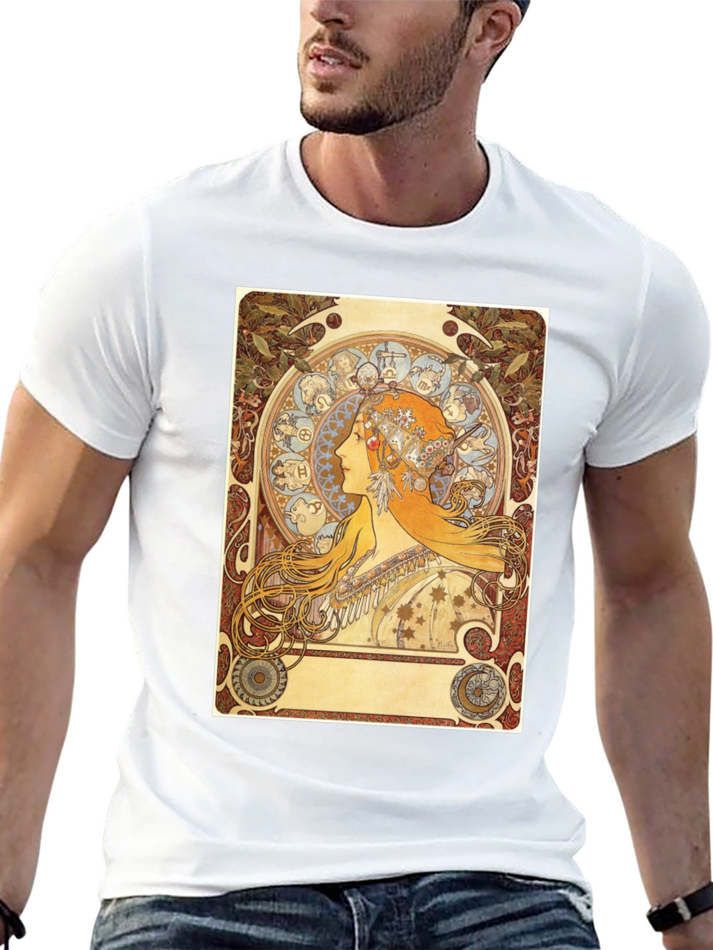 Zodiac Art Nouveau Graphic T-Shirt
