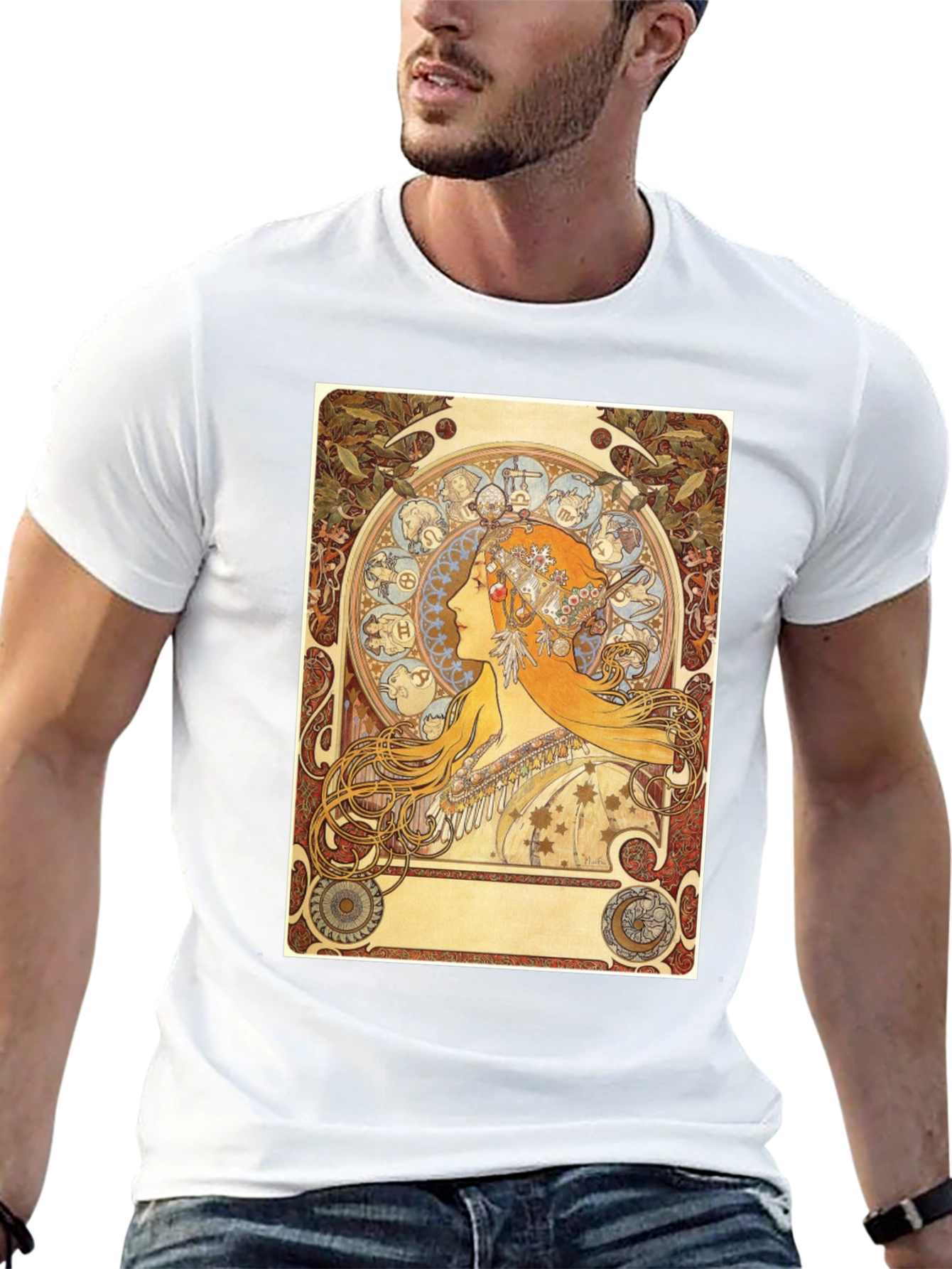 Zodiac Art Nouveau Graphic T-Shirt