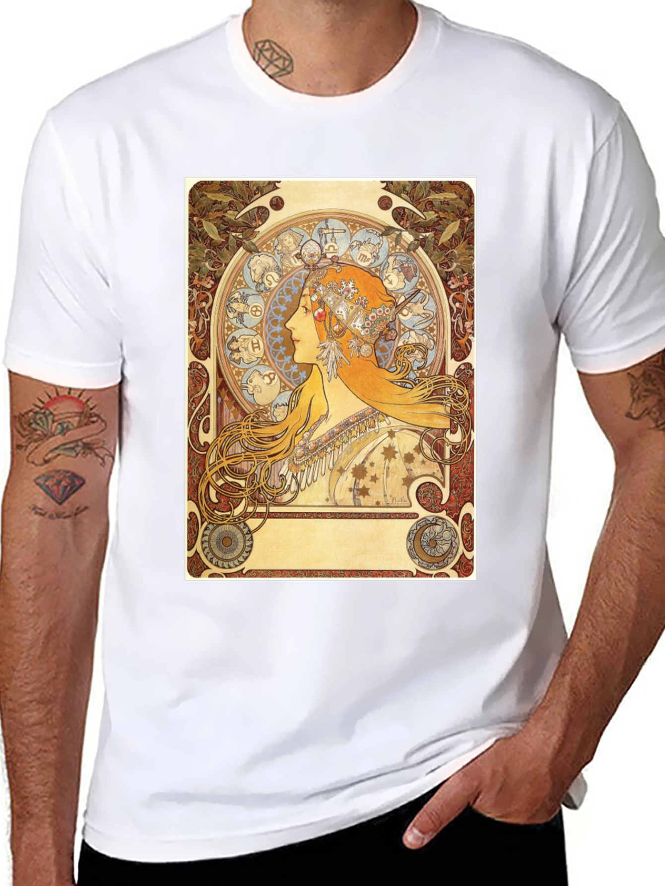 Zodiac Art Nouveau Graphic T-Shirt