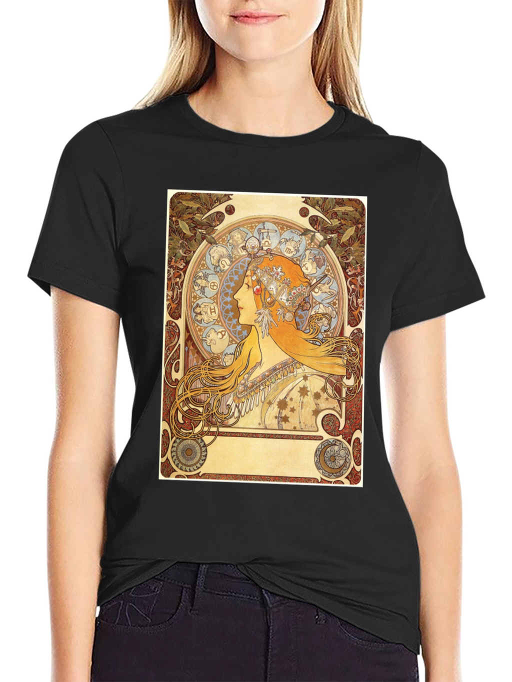Zodiac Art Nouveau Graphic T-Shirt