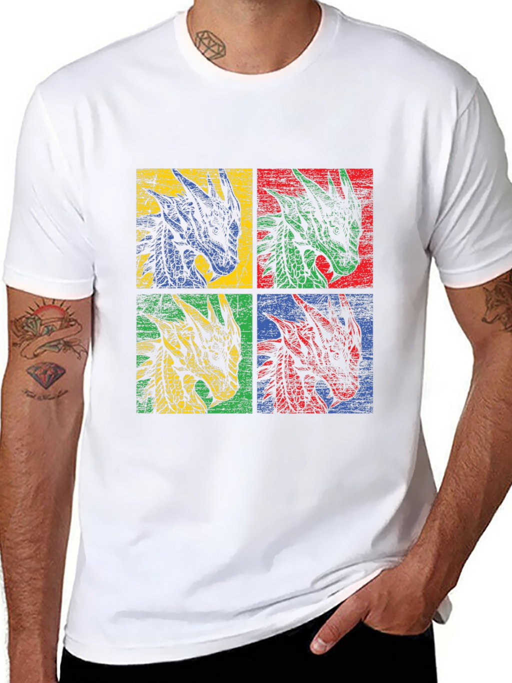 Dragon Head T-Shirt - Pop Art Graphic Tee