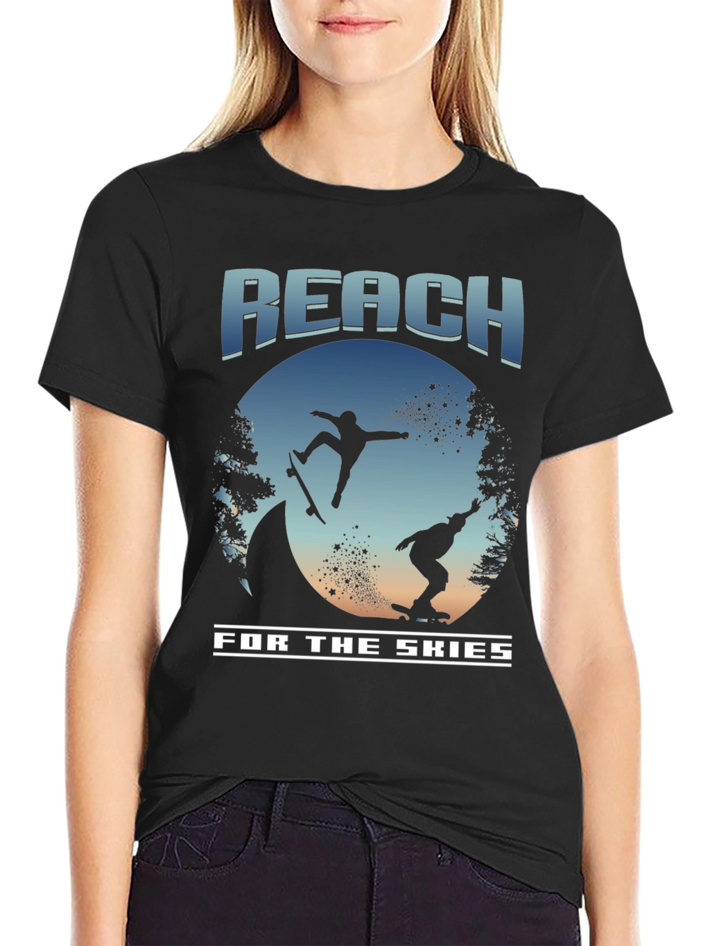Reach for the Skies Skateboard T-Shirt