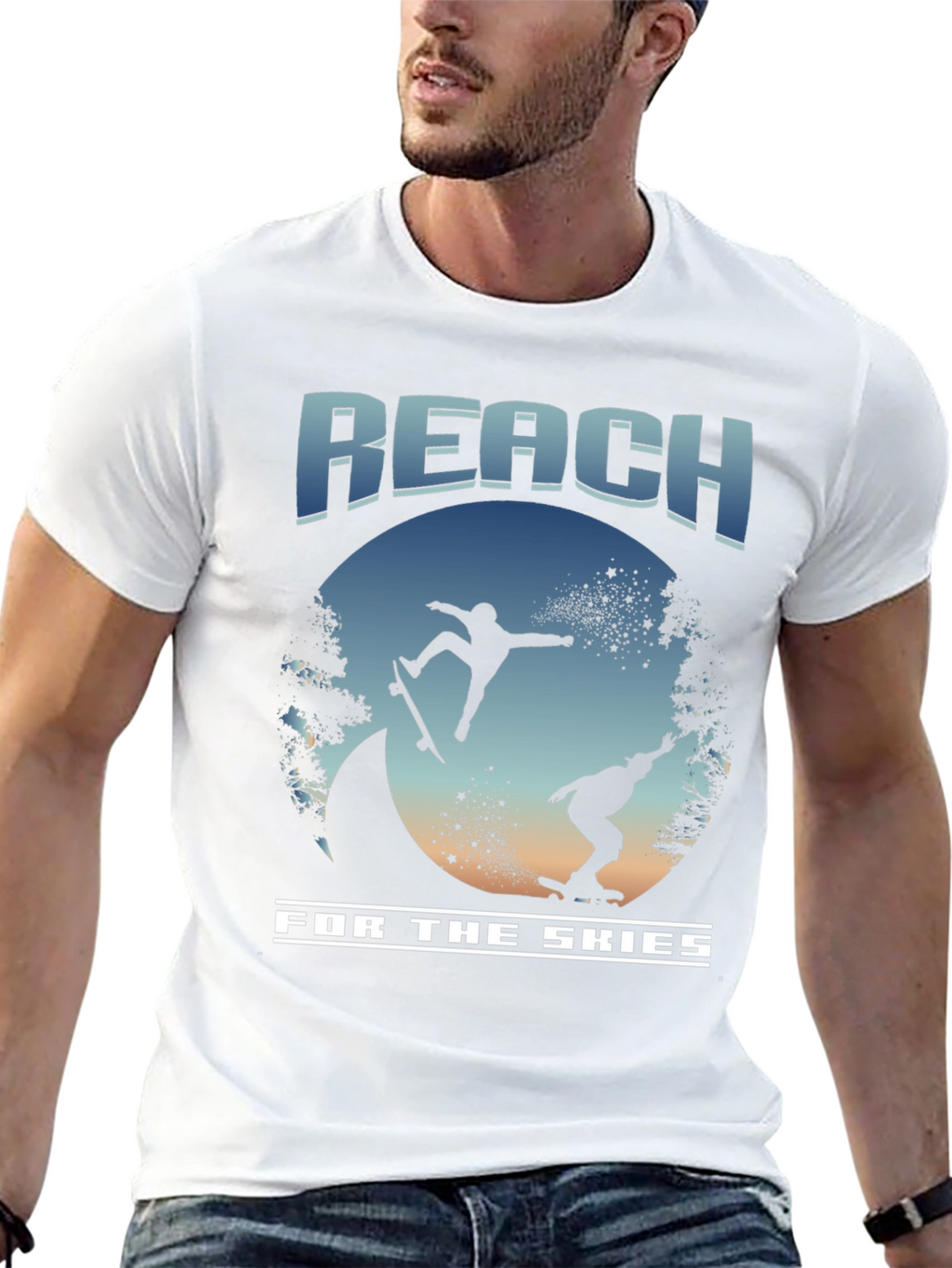 Reach for the Skies Skateboard T-Shirt