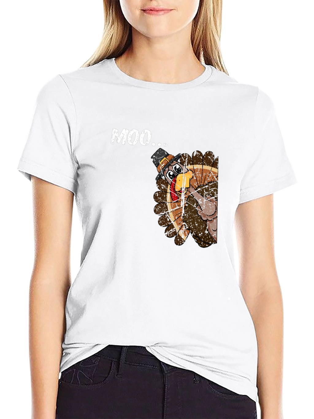 Moo Turkey T-Shirt: Funny Thanksgiving Tee