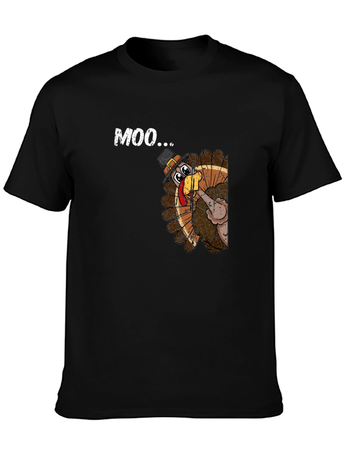 Moo Turkey T-Shirt: Funny Thanksgiving Tee