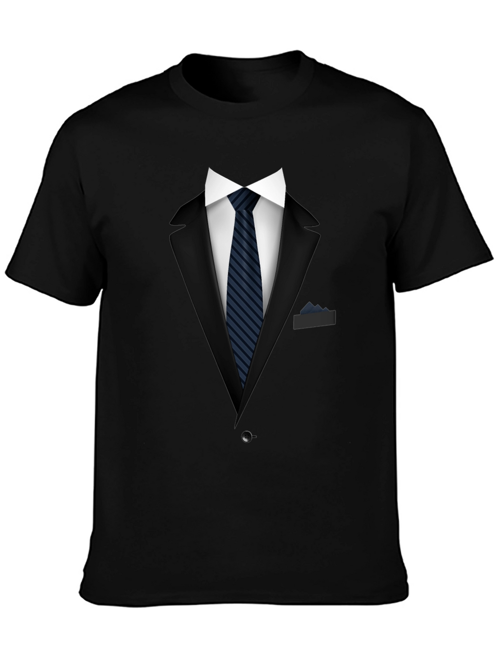 Tuxedo Print Crew Neck T-Shirt - Costume Style Tee