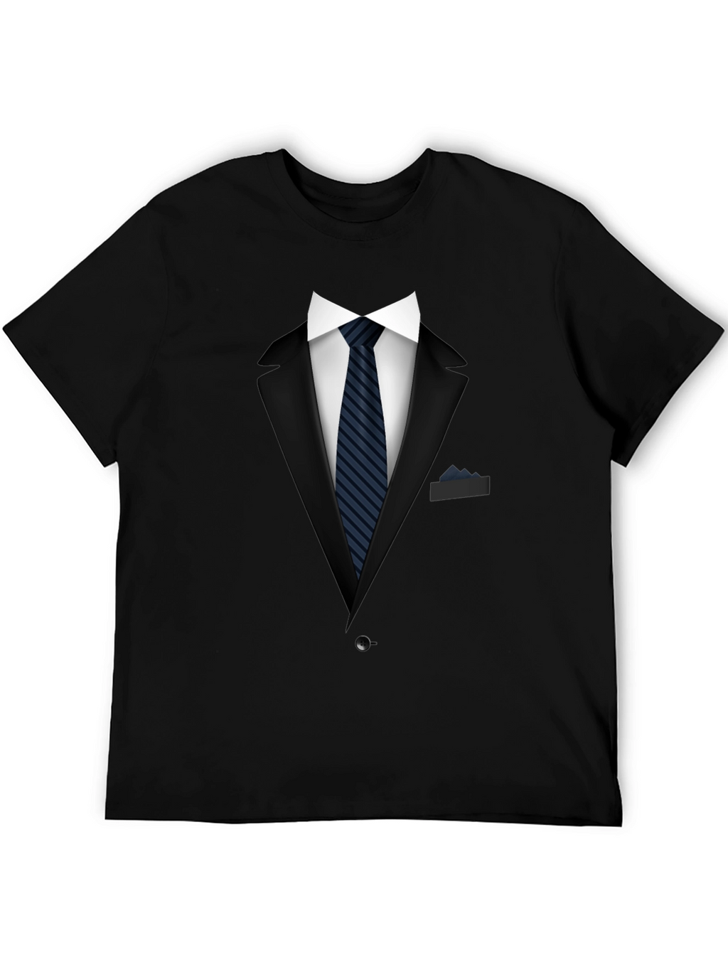 Tuxedo Print Crew Neck T-Shirt - Costume Style Tee